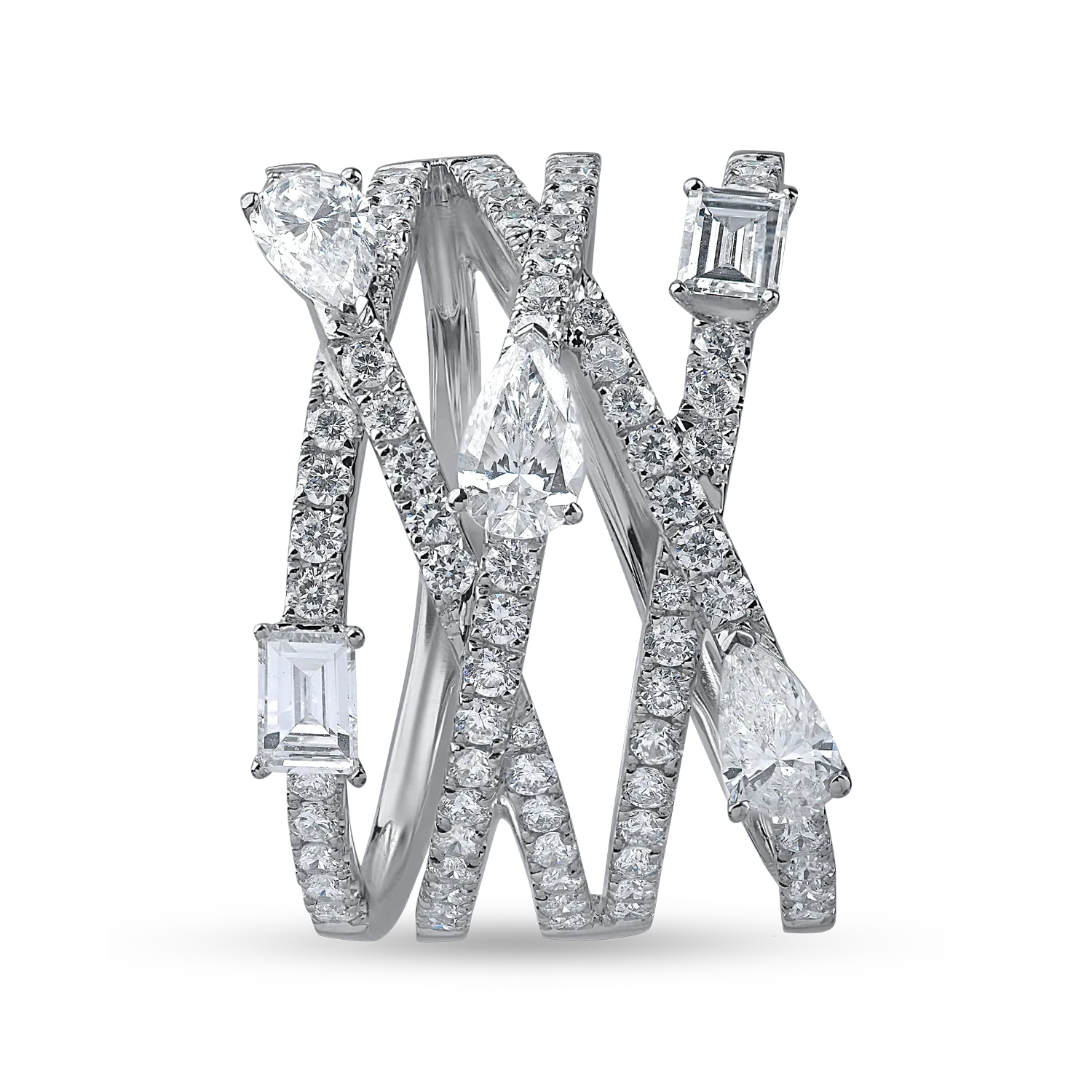 Inel din aur alb cu diamante de 1.4ct