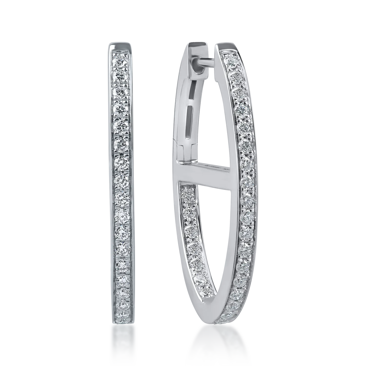 White gold hoop earrings with 0.4ct diamonds