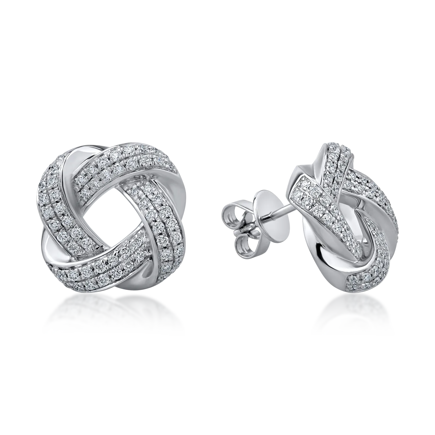 Teilor Cercei din aur alb cu diamante de 0.6ct