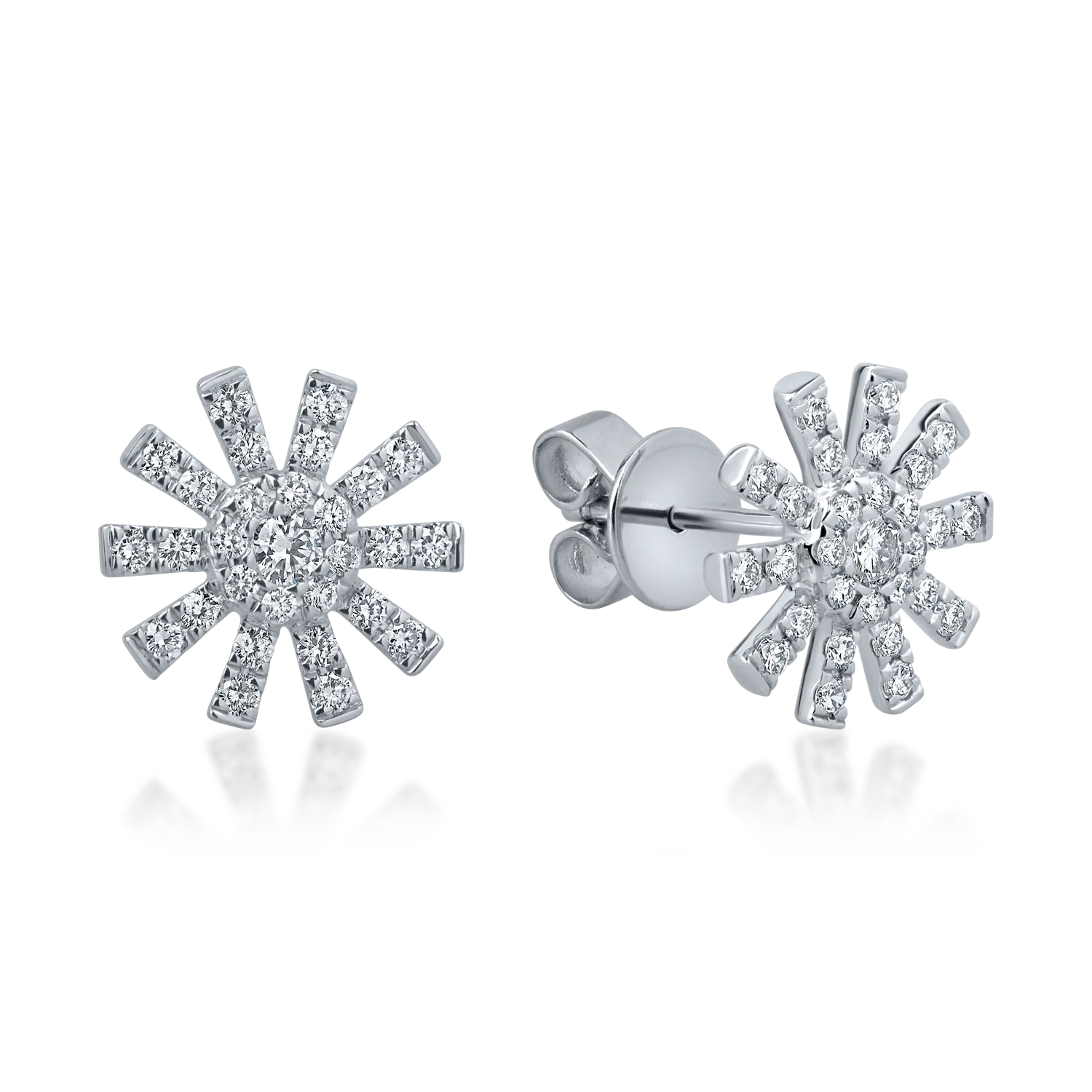 Fehérarany fülbevaló 0.4ct gyémánttal