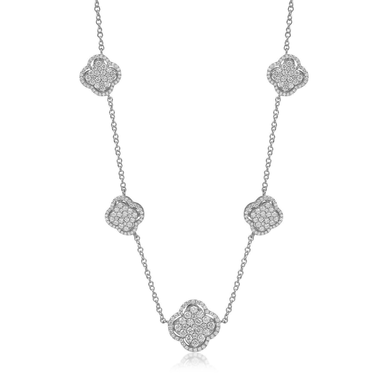 Colier din aur alb cu diamante de 1.6ct-182324