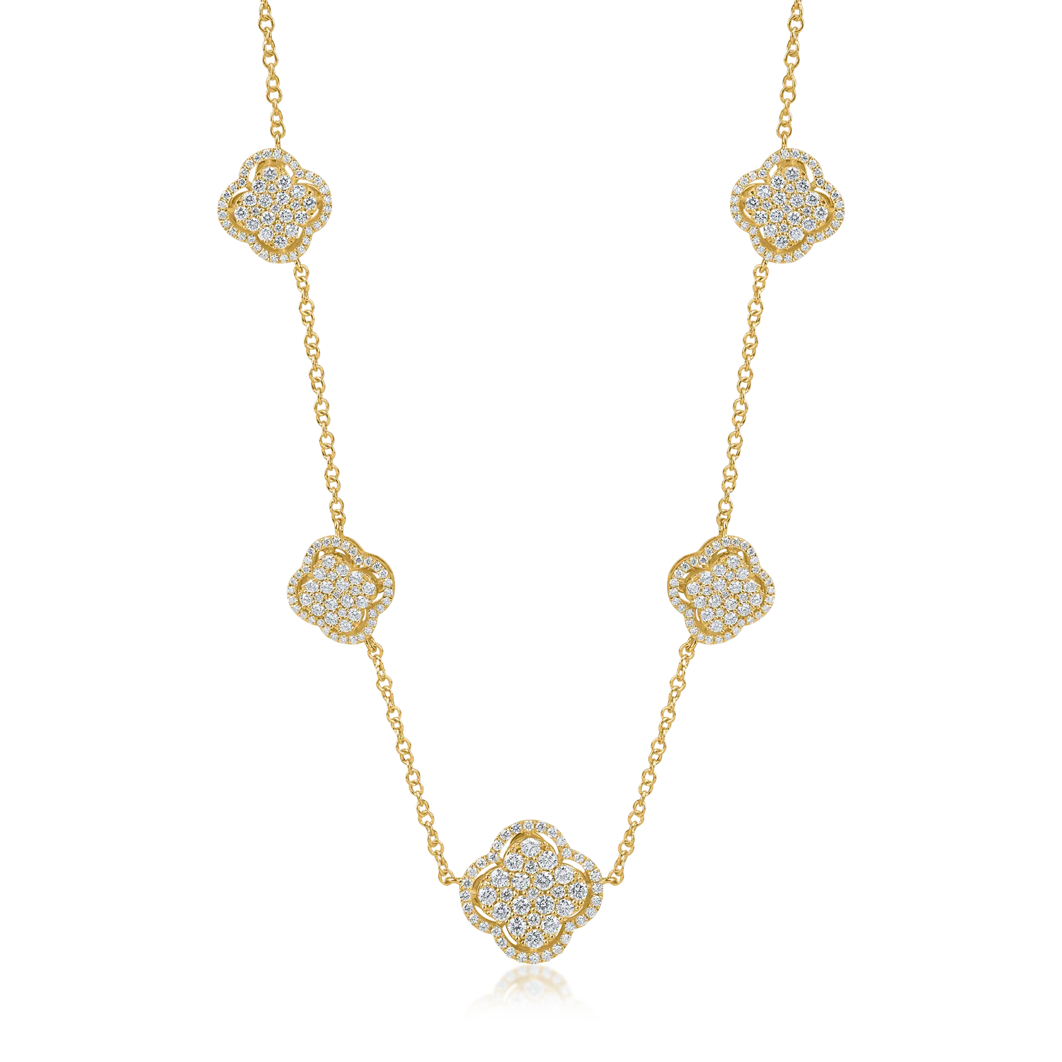 Sárga arany medál nyaklánc 1.7ct gyémántokkal-182322