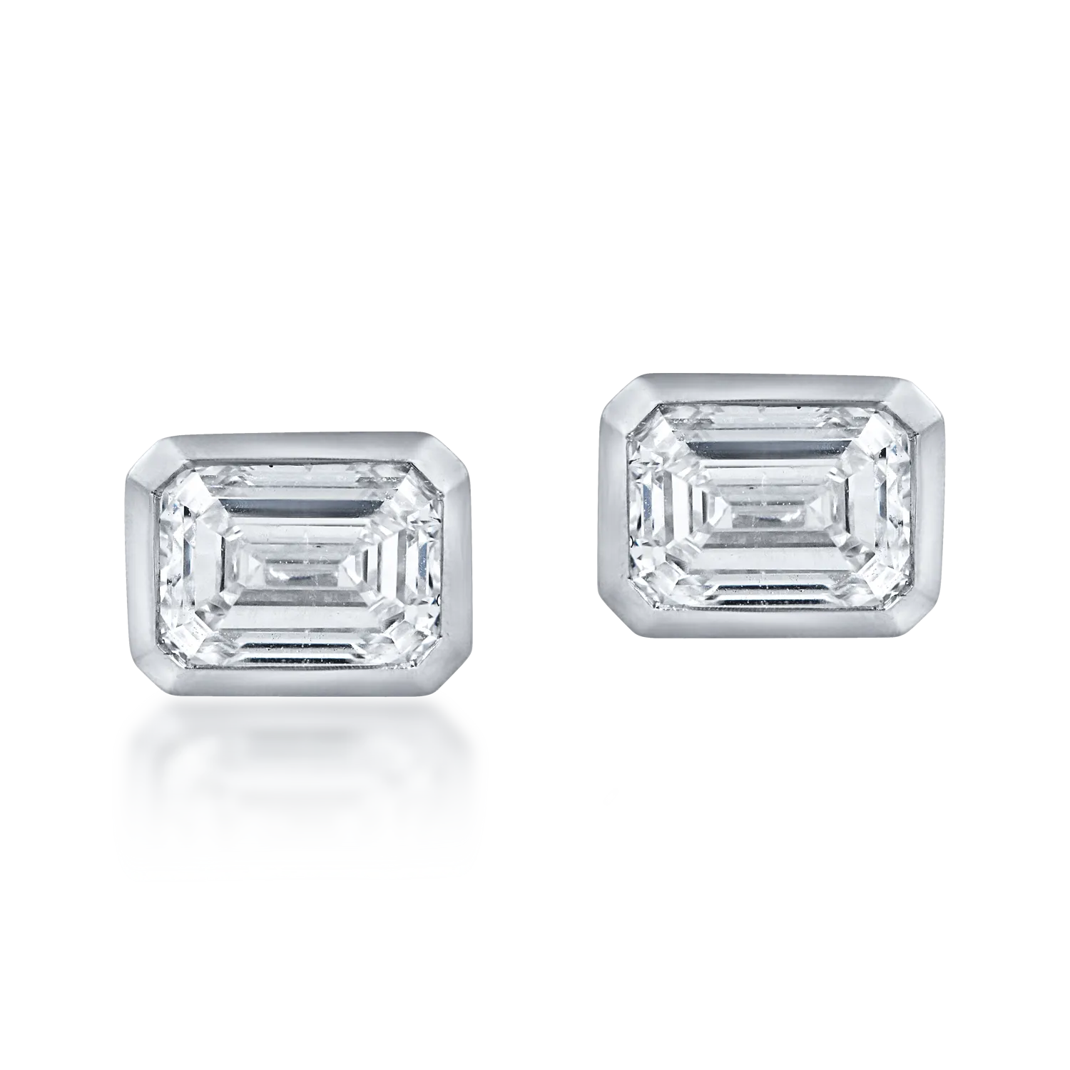 Cercei din aur alb cu diamante de 1.2ct
