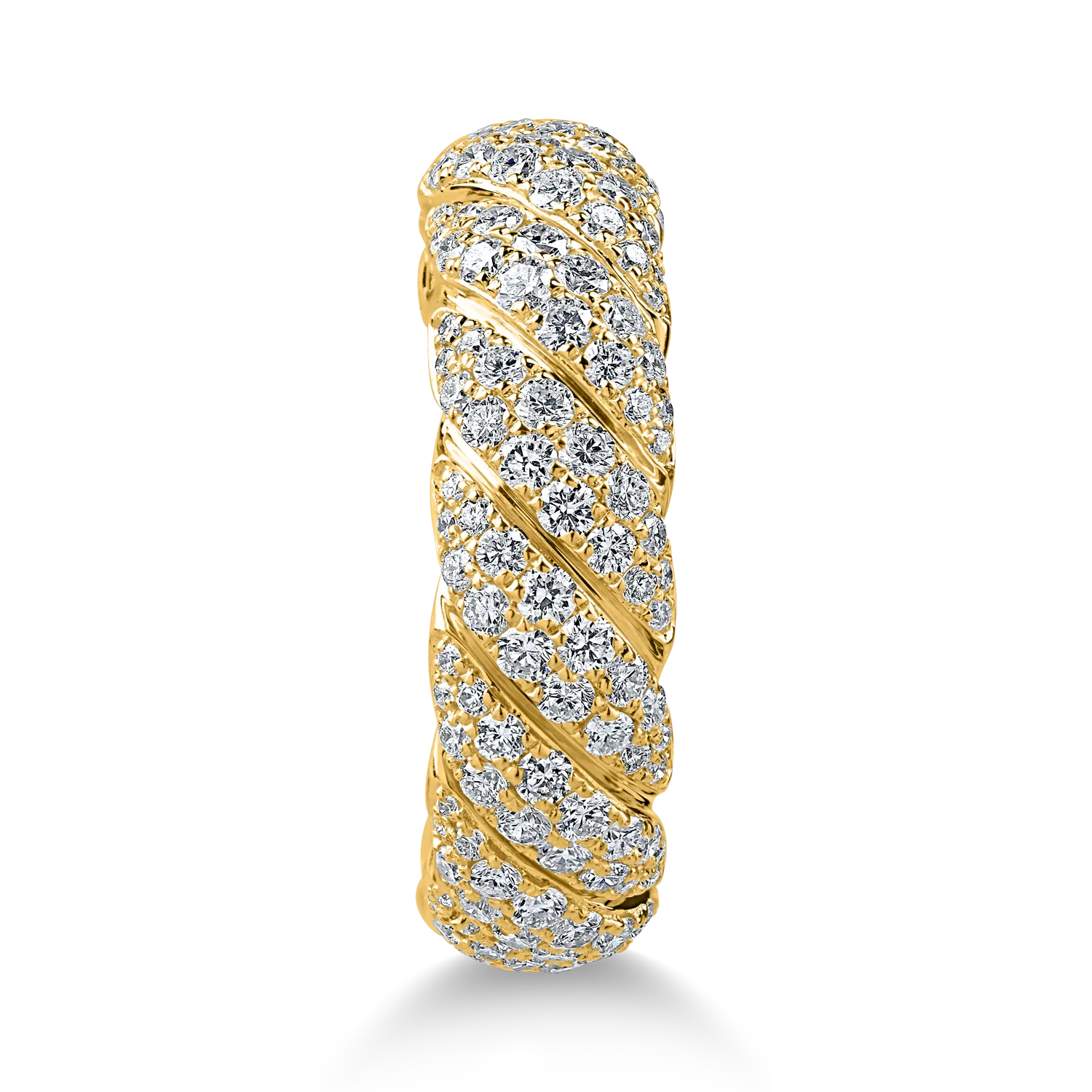 Yellow gold ring with 1ct diamonds