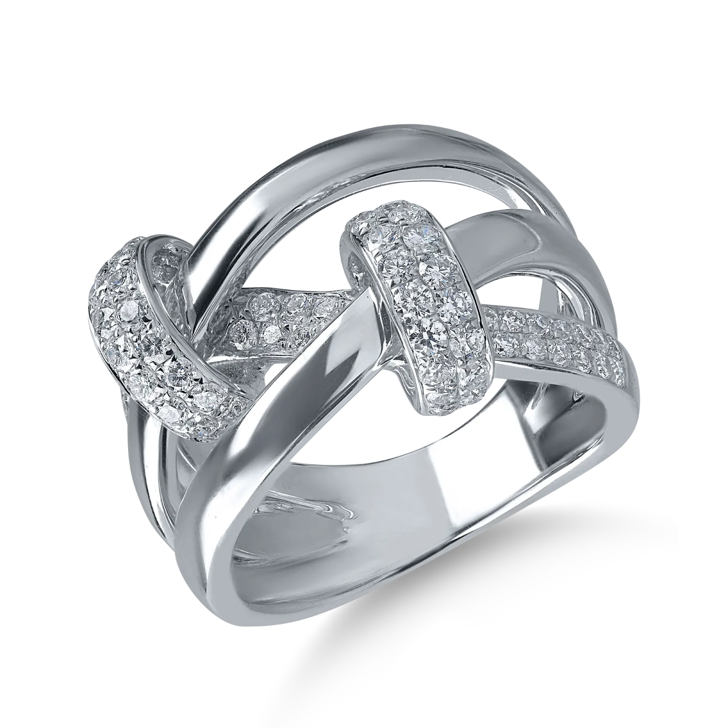 Teilor Inel din aur alb cu diamante de 0.9ct