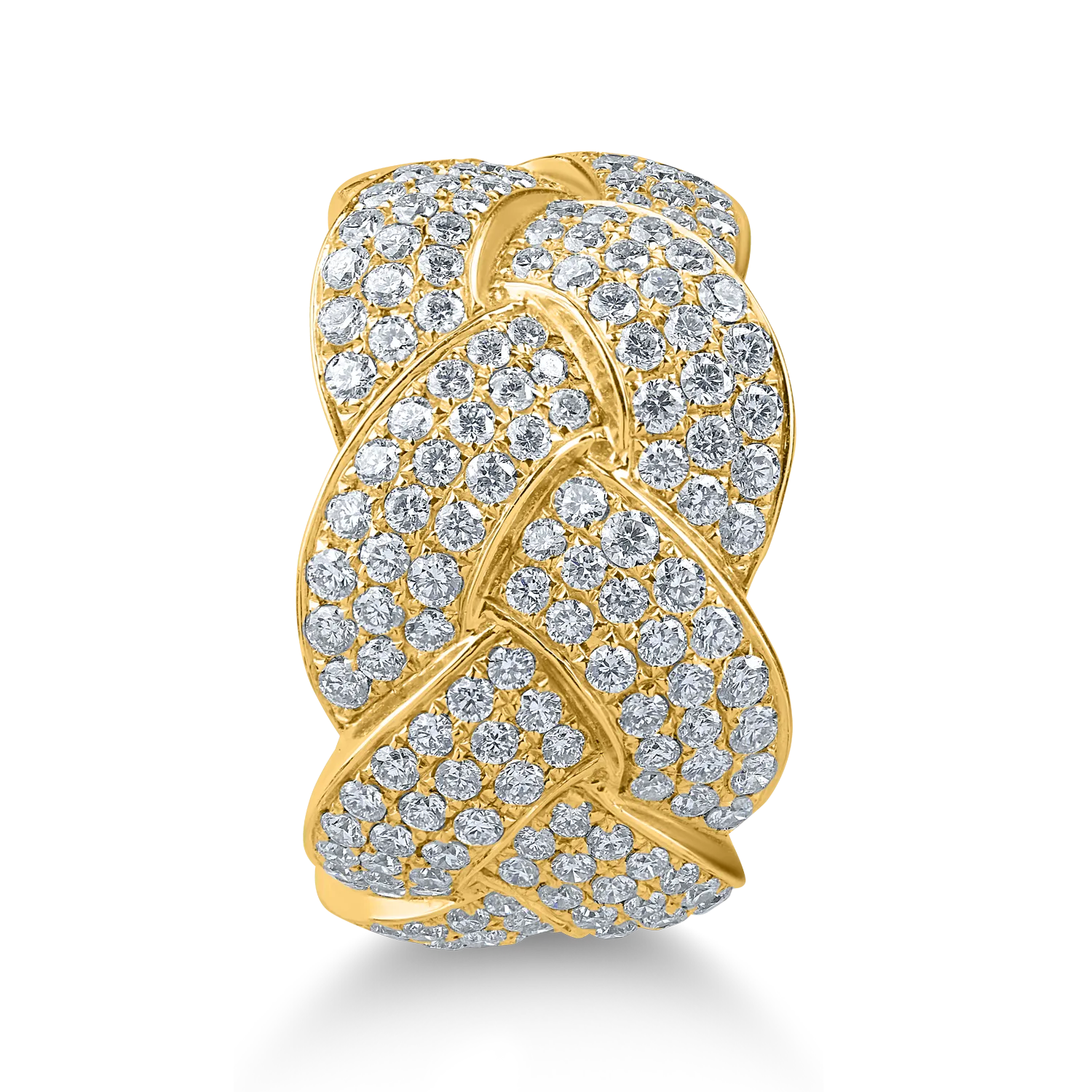 Yellow gold ring with 1.6ct diamonds