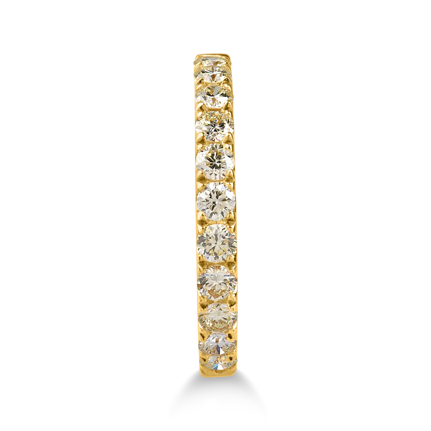 Yellow gold half eternity ring with 0.6ct yellow diamonds