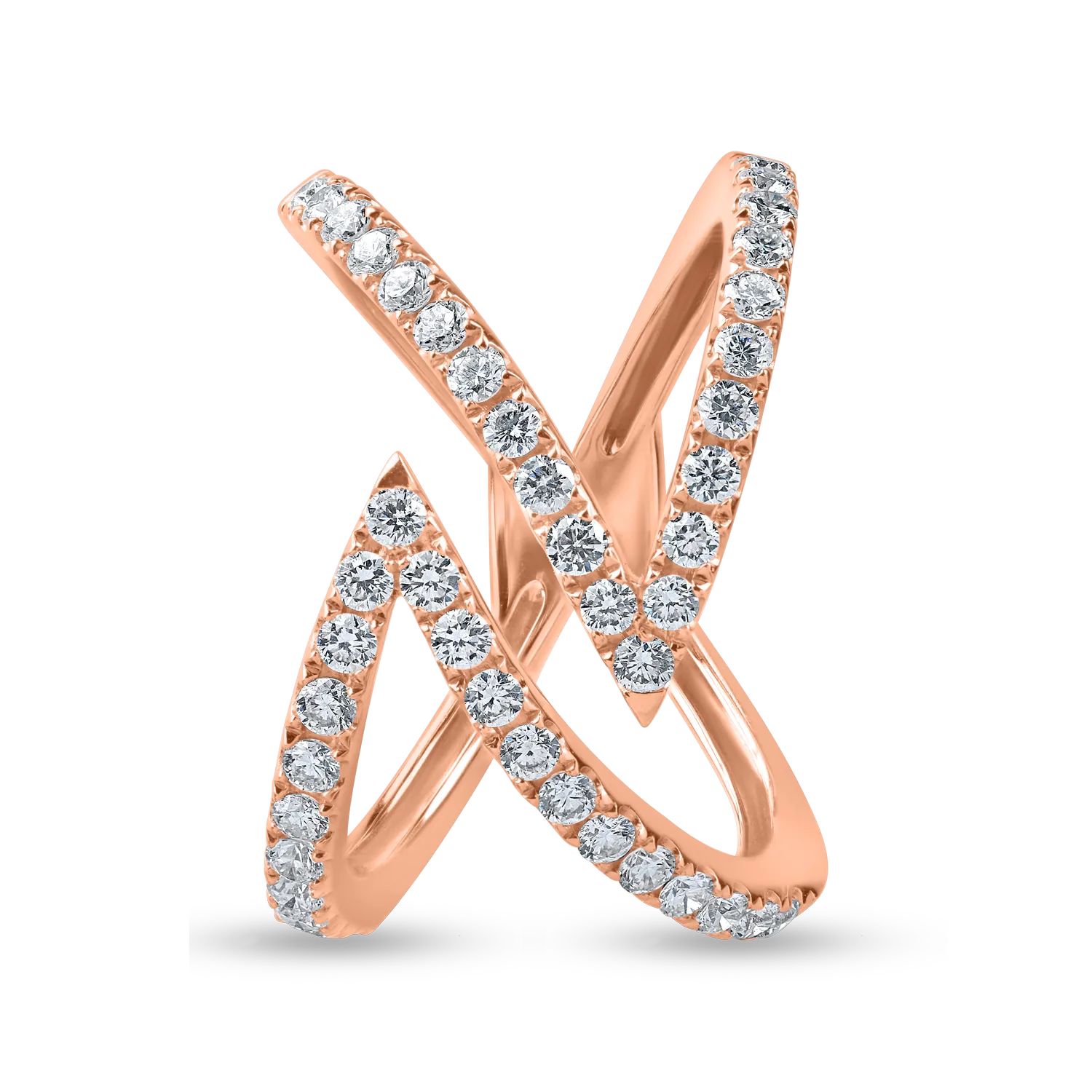 Rose gold ring with 0.8ct diamonds