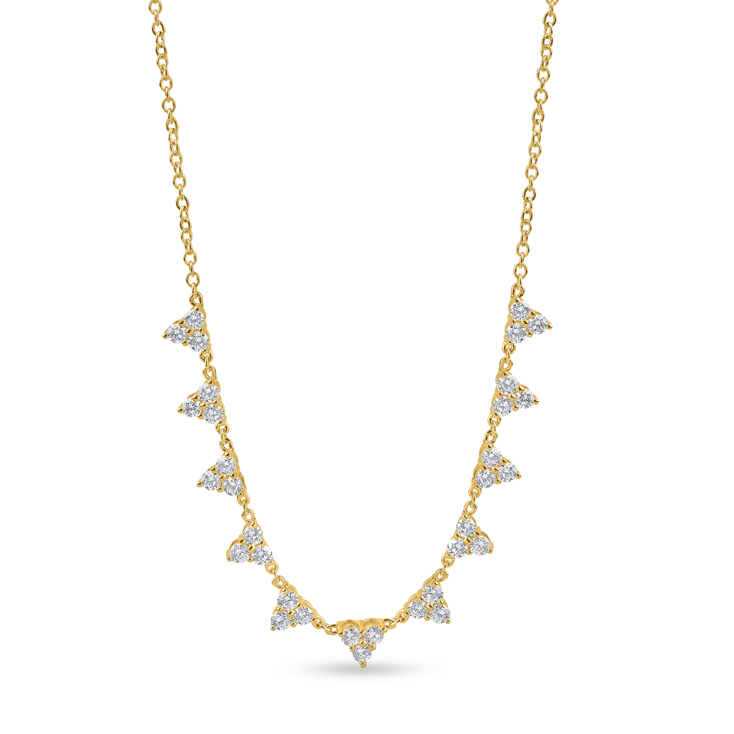 Sárga arany nyaklánc 0.9ct gyémántokkal-182505