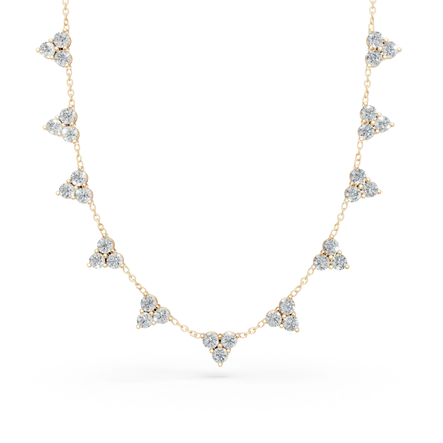 Yellow gold necklace with 0.9ct diamonds-182505