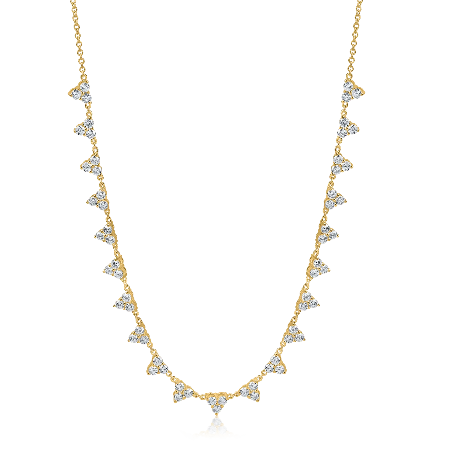 Yellow gold necklace with 1.8ct diamonds