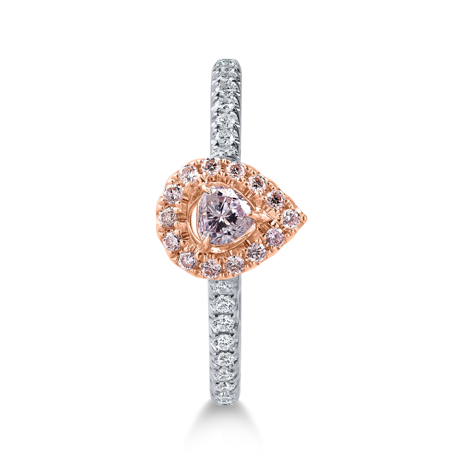 White-rose gold ring with 0.3ct diamonds