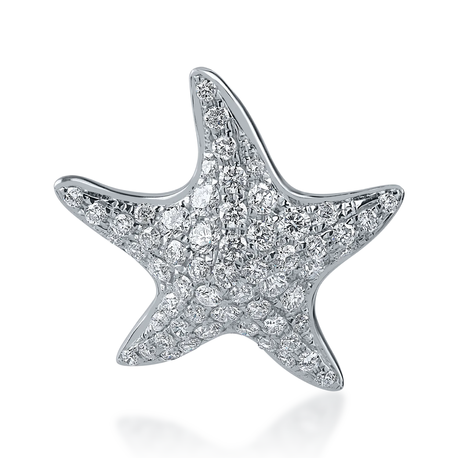 White gold starfish pendant with 0.6ct diamonds