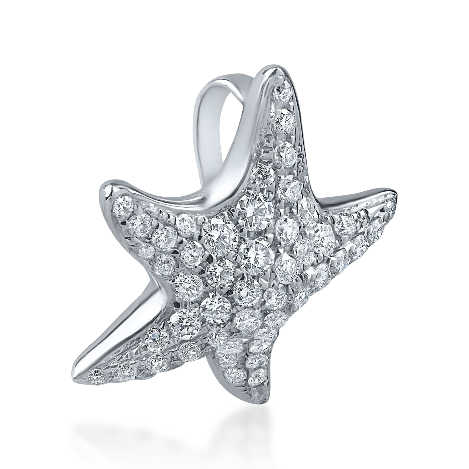 White gold starfish pendant with 0.6ct diamonds