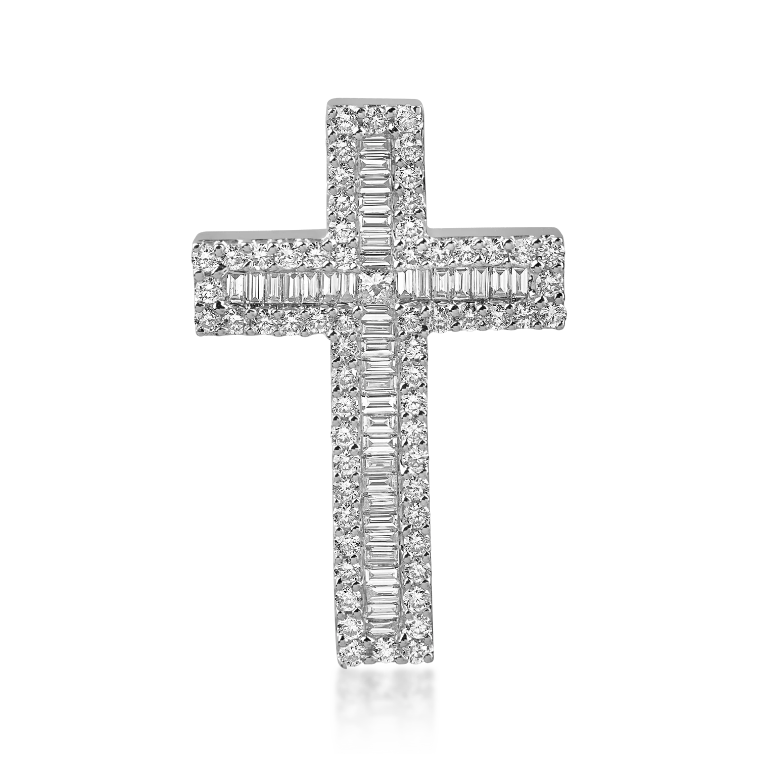 Kruszczy wisiorek z białego złota z diamentami 1.2ct-182531
