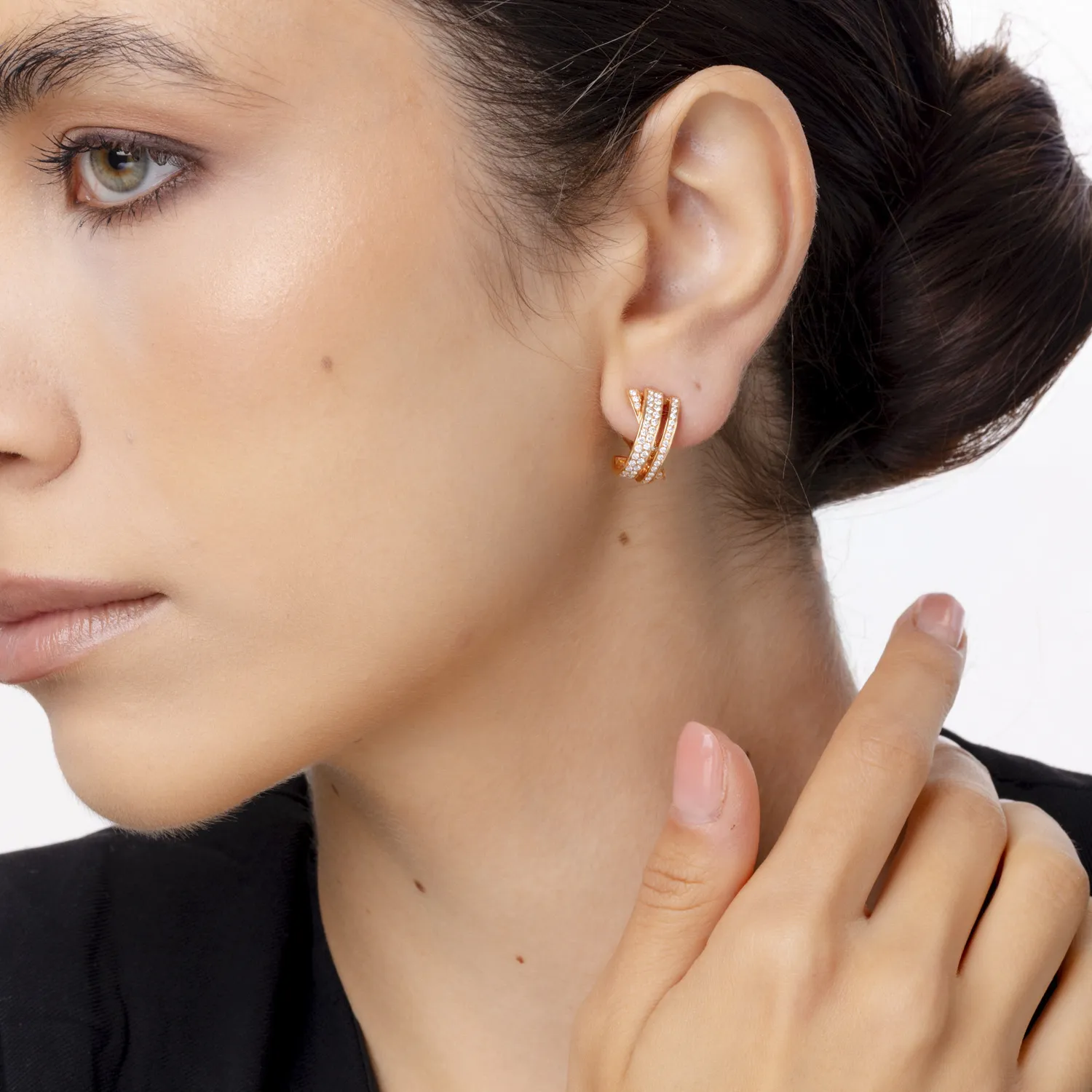 Rose gold earrings with 0.7ct diamonds
