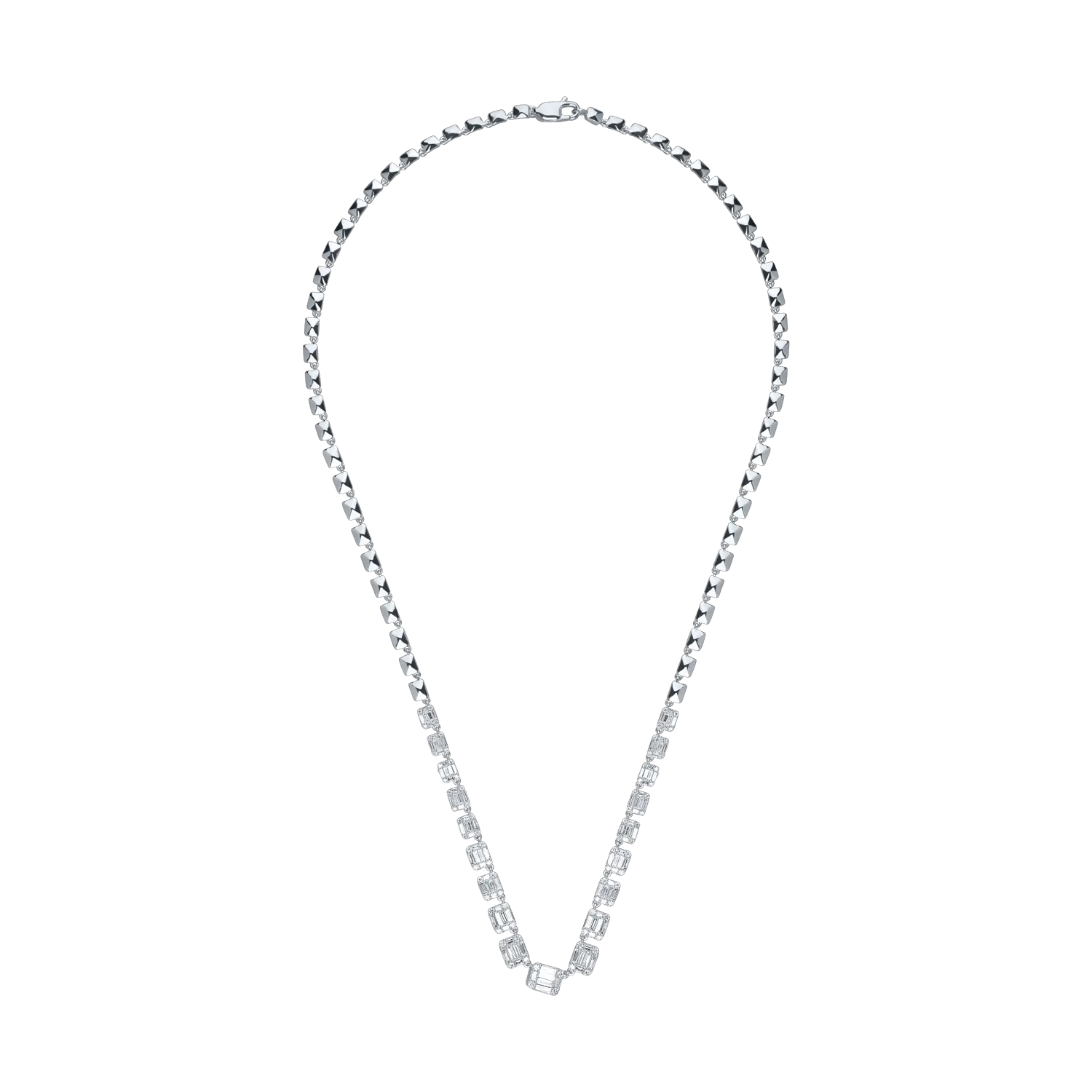 White gold necklace with 2.1ct diamonds