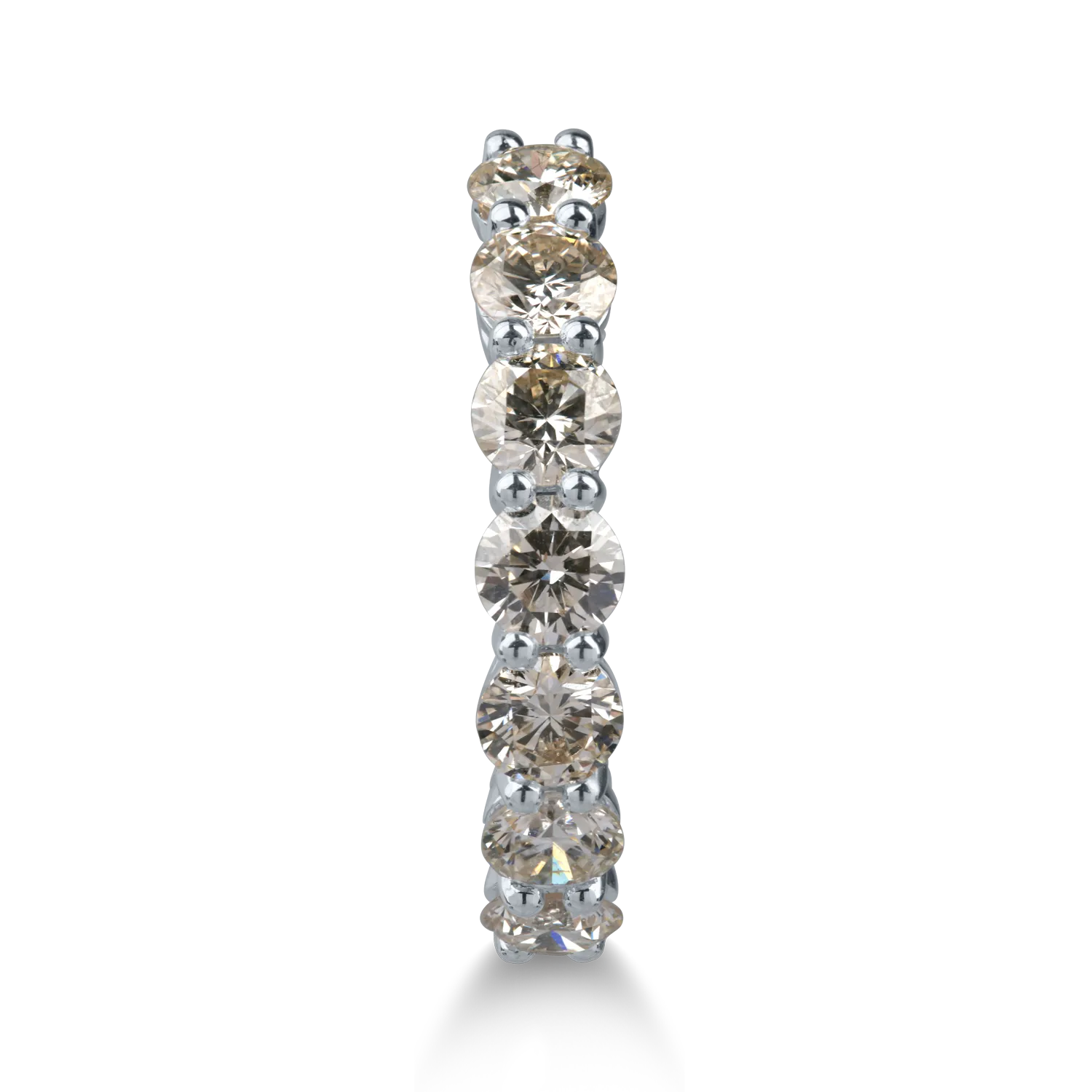 Inel semi eternity din aur alb cu diamante de 1.6ct