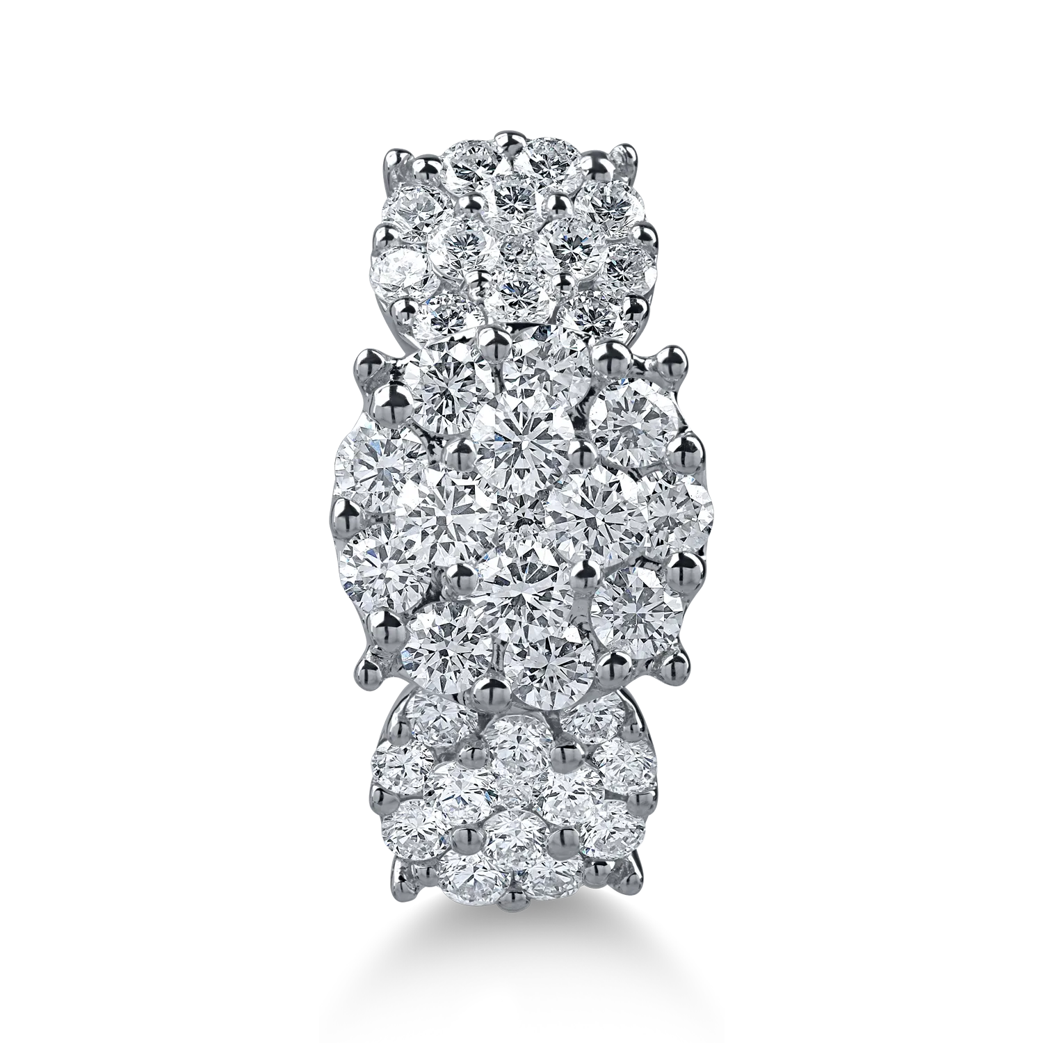 Inel din aur alb cu diamante microsetting de 1.5ct - Imagine 2