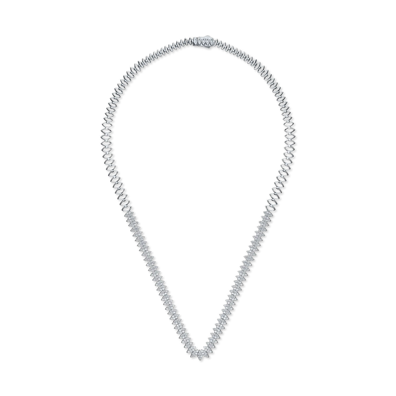 White gold necklace with 3.3ct diamonds