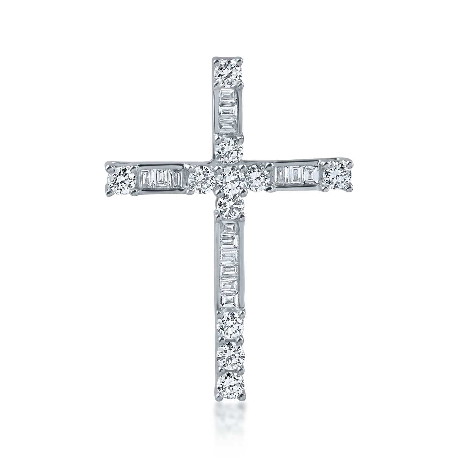 White gold cross pendant with 0.3ct diamonds