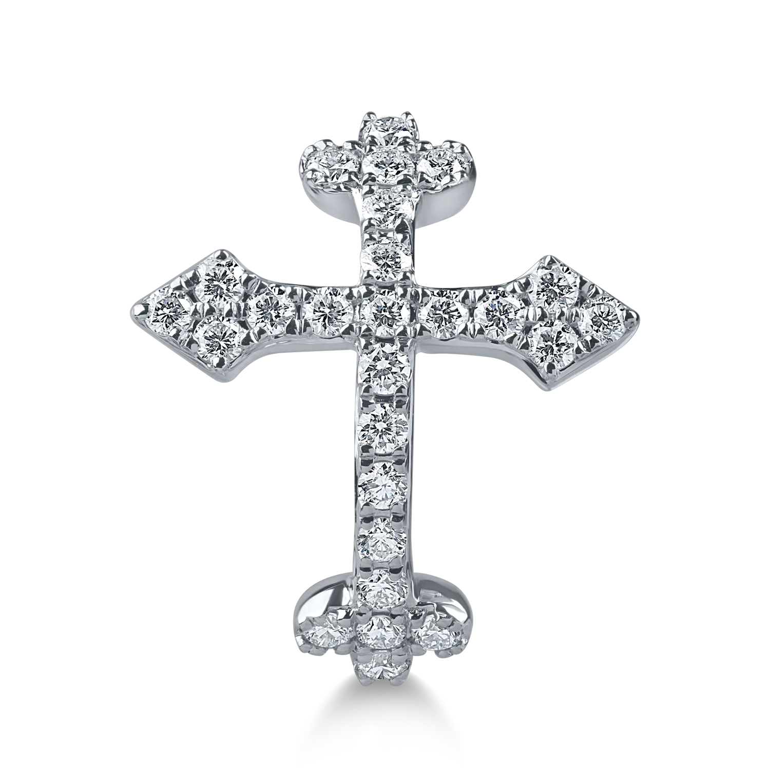 White gold cross ring with 0.5ct diamonds