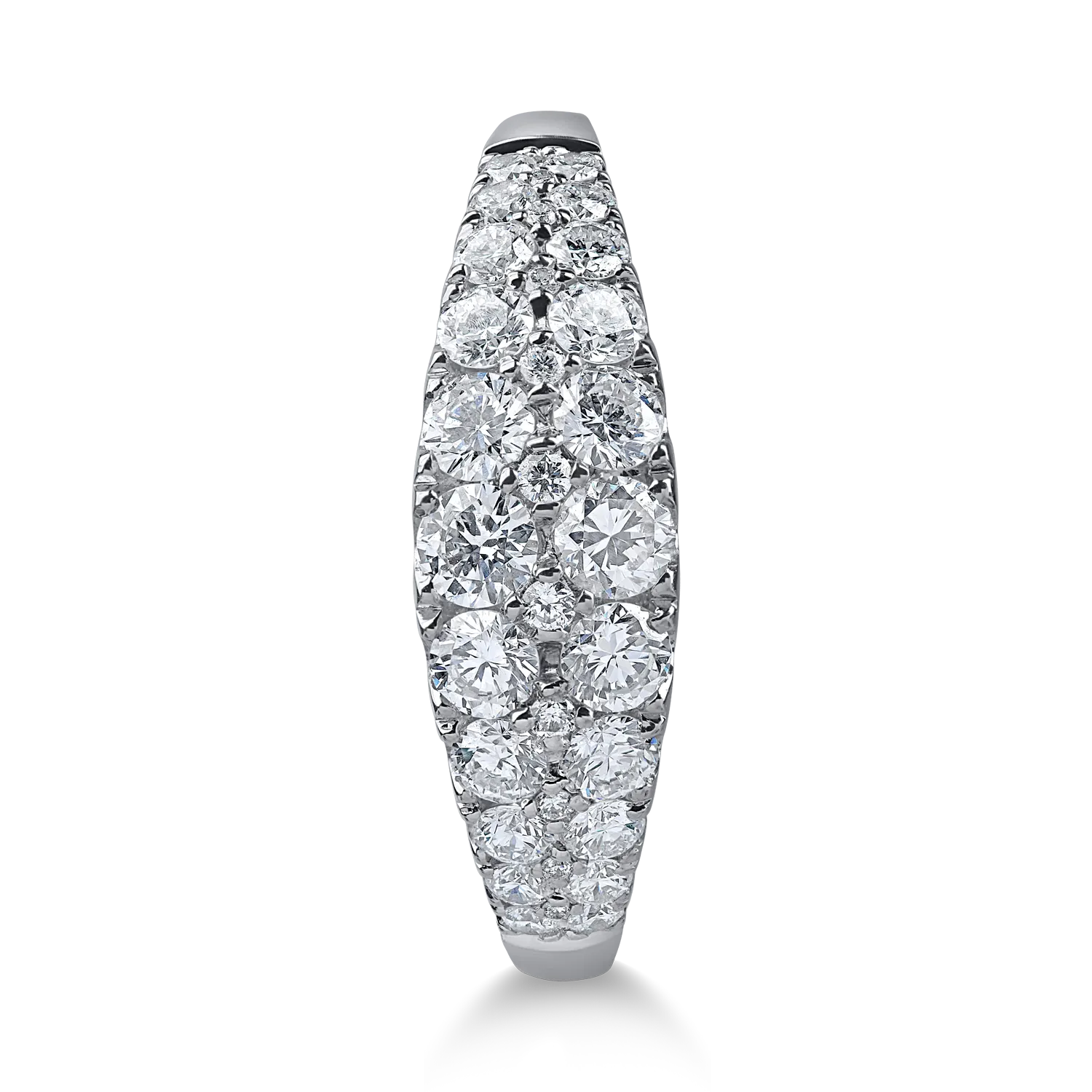 Inel din aur alb cu diamante microsetting de 0.7ct - Imagine 2