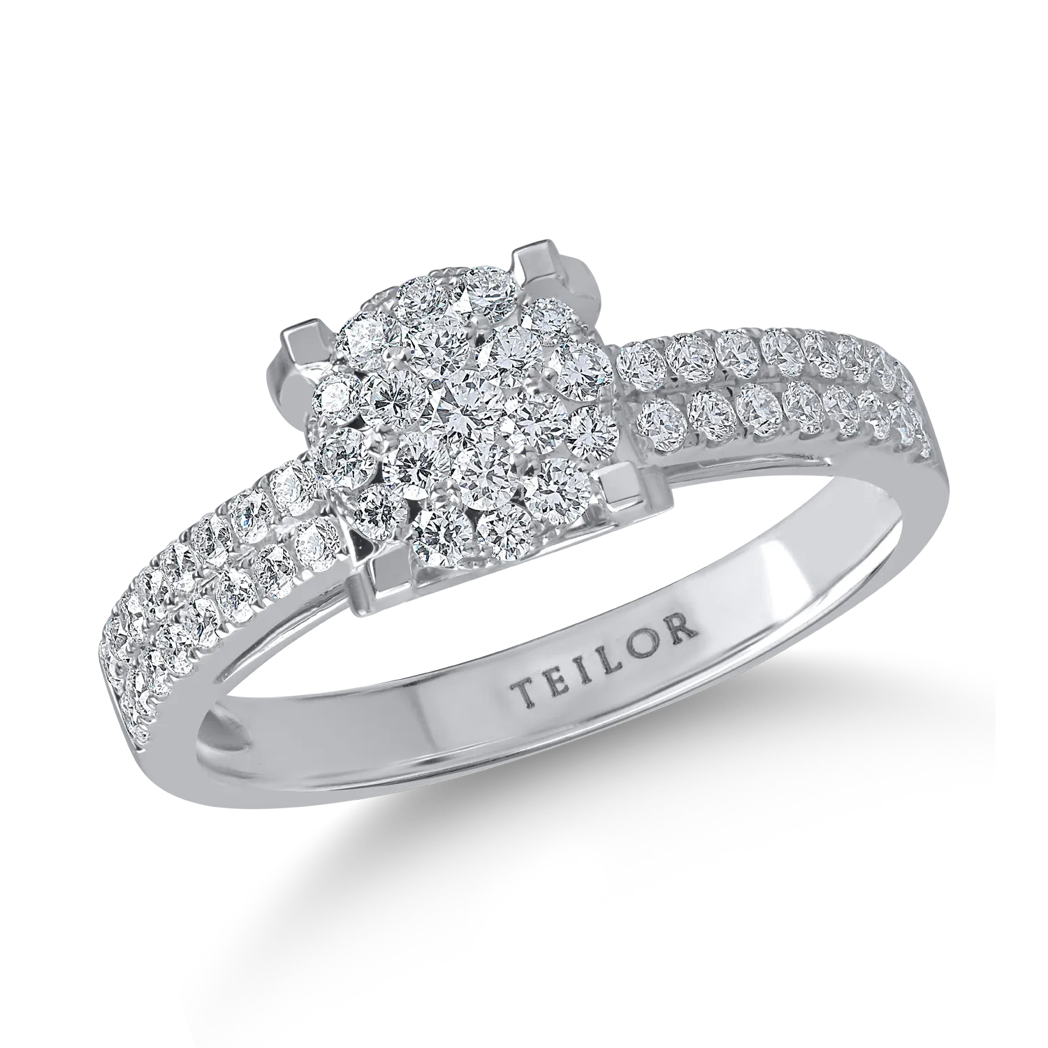 White gold ring with 0.4ct diamonds