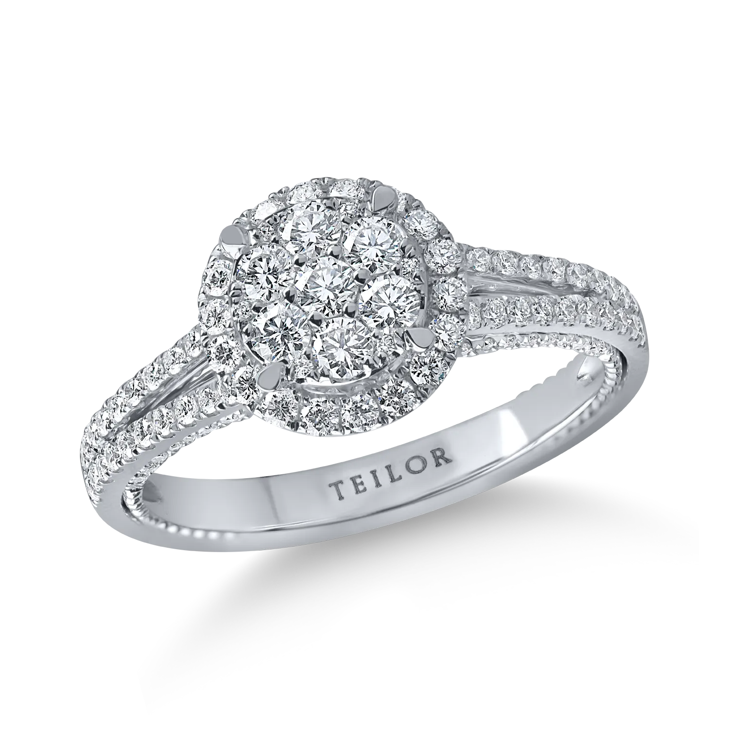 White gold ring with 0.6ct diamonds