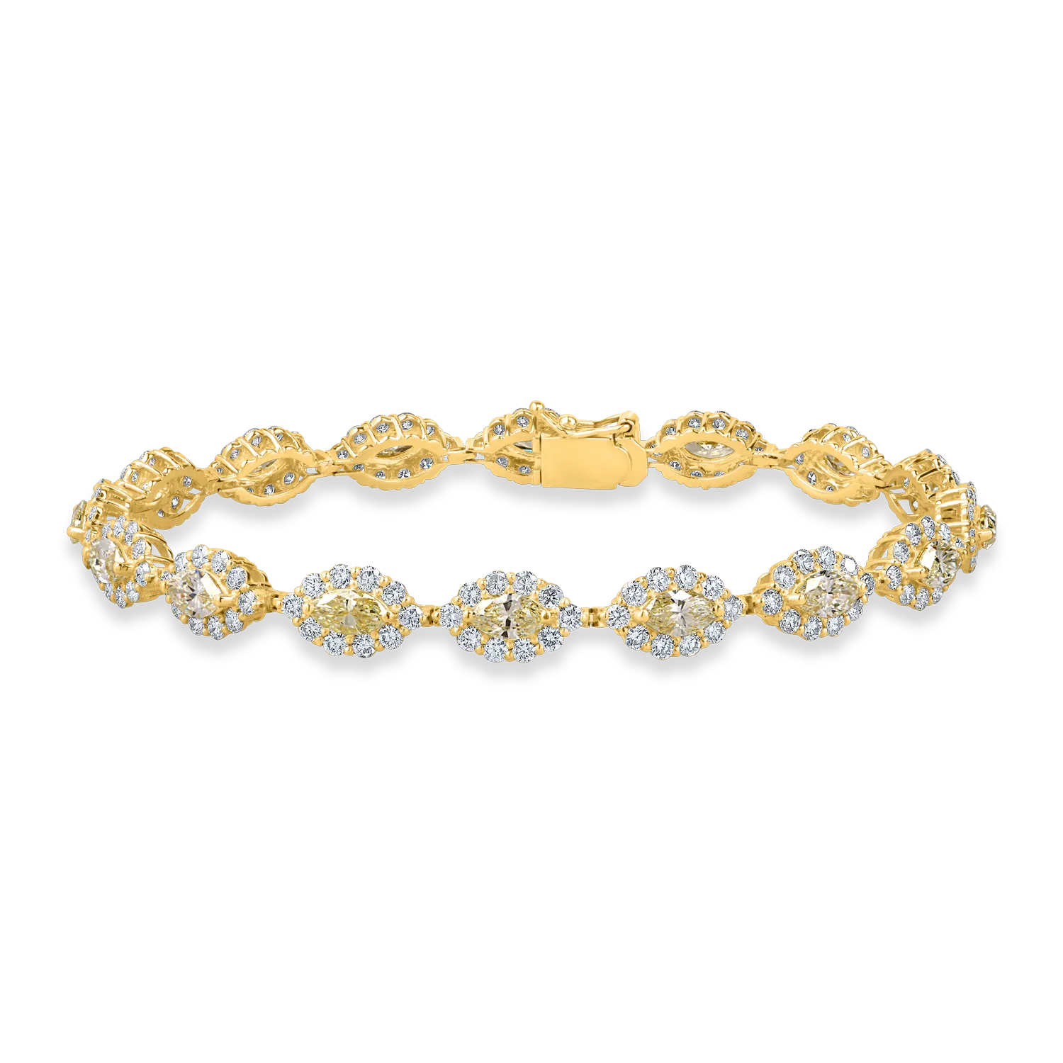 Yellow gold bracelet with 8.3ct yellow diamonds