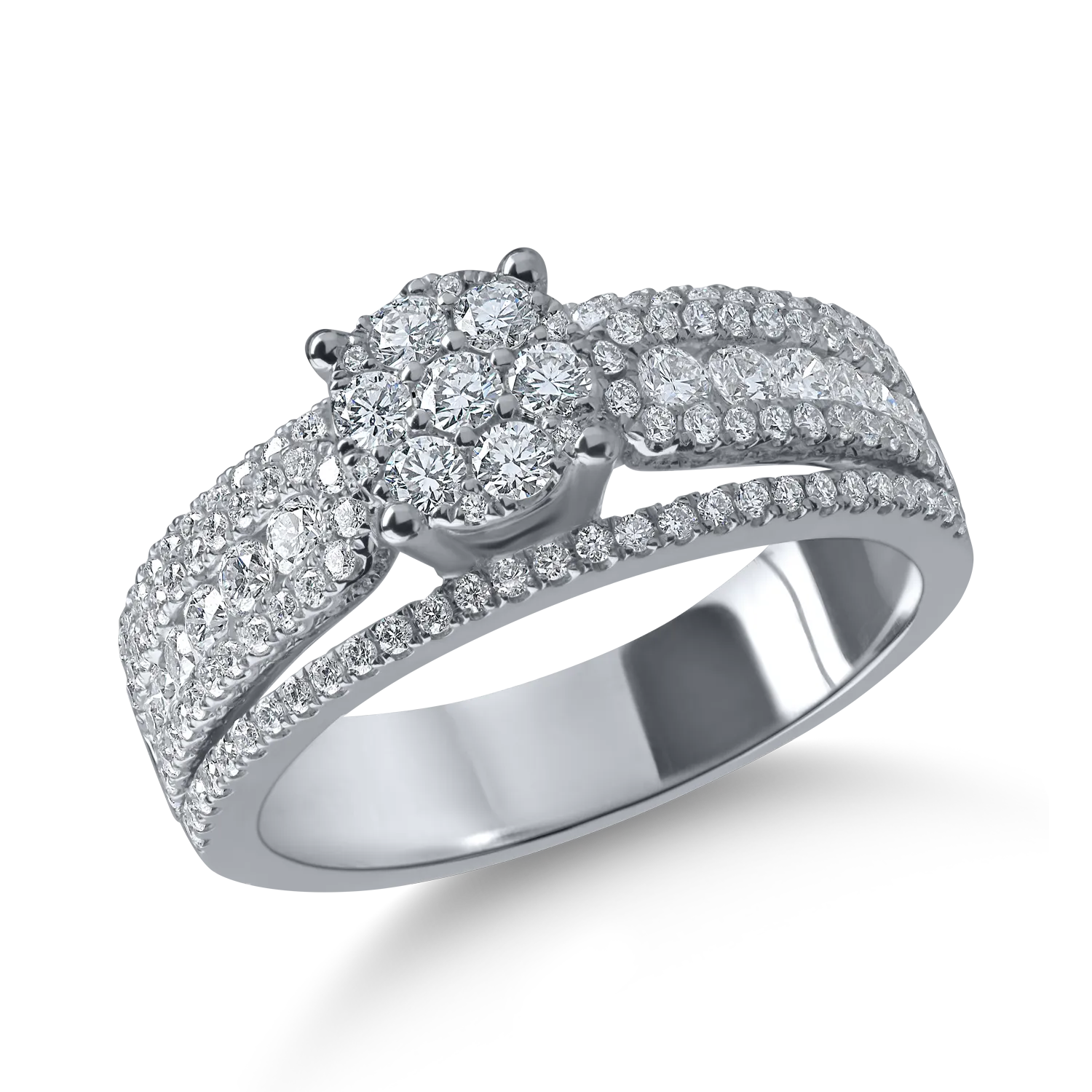 White gold ring with 0.8ct diamonds