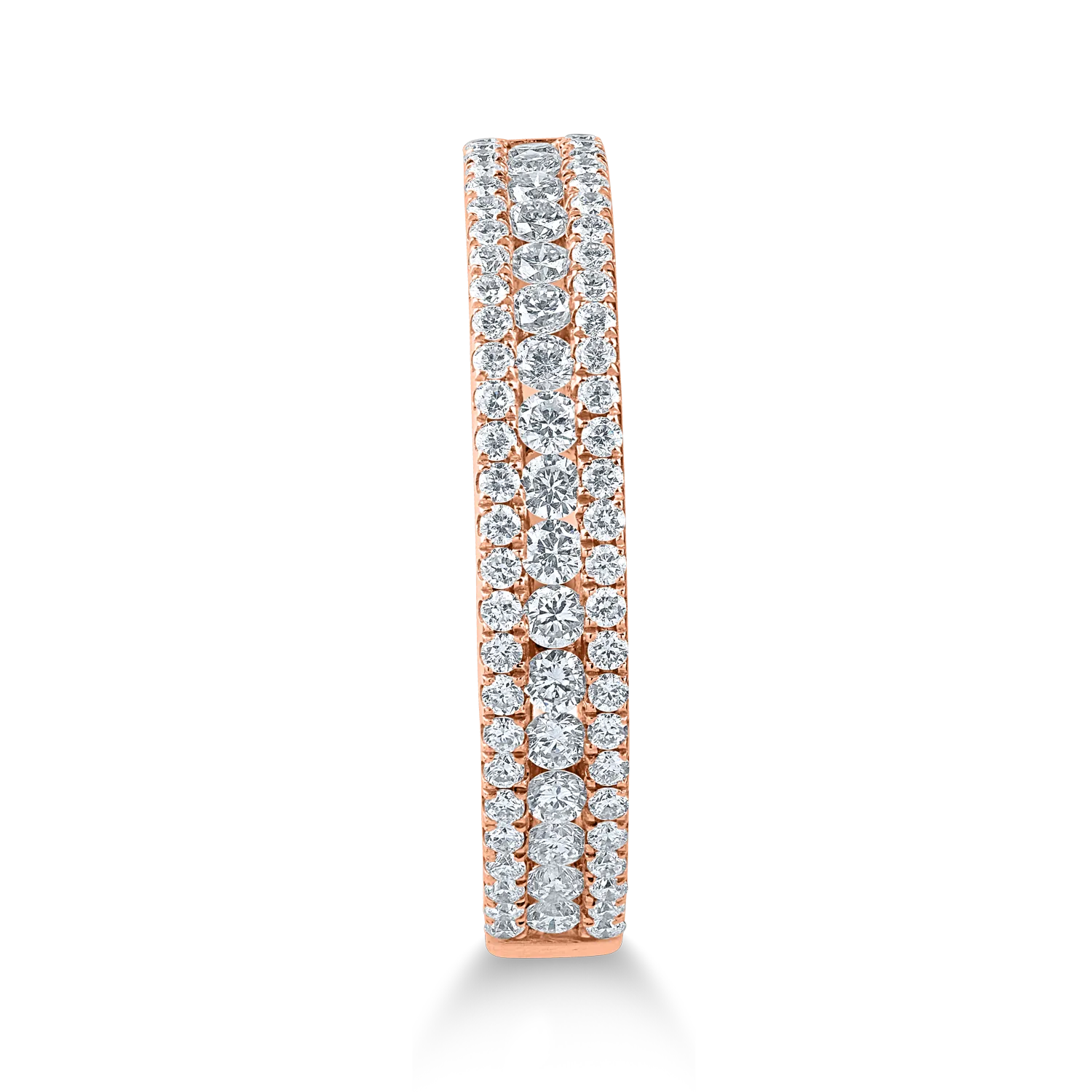 Rose gold ring with 0.4ct microsetting diamonds