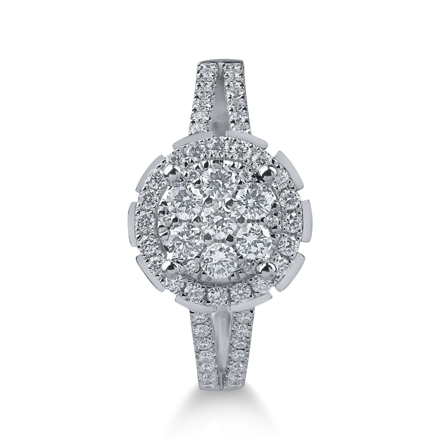 Inel din aur alb cu diamante de 0.5ct