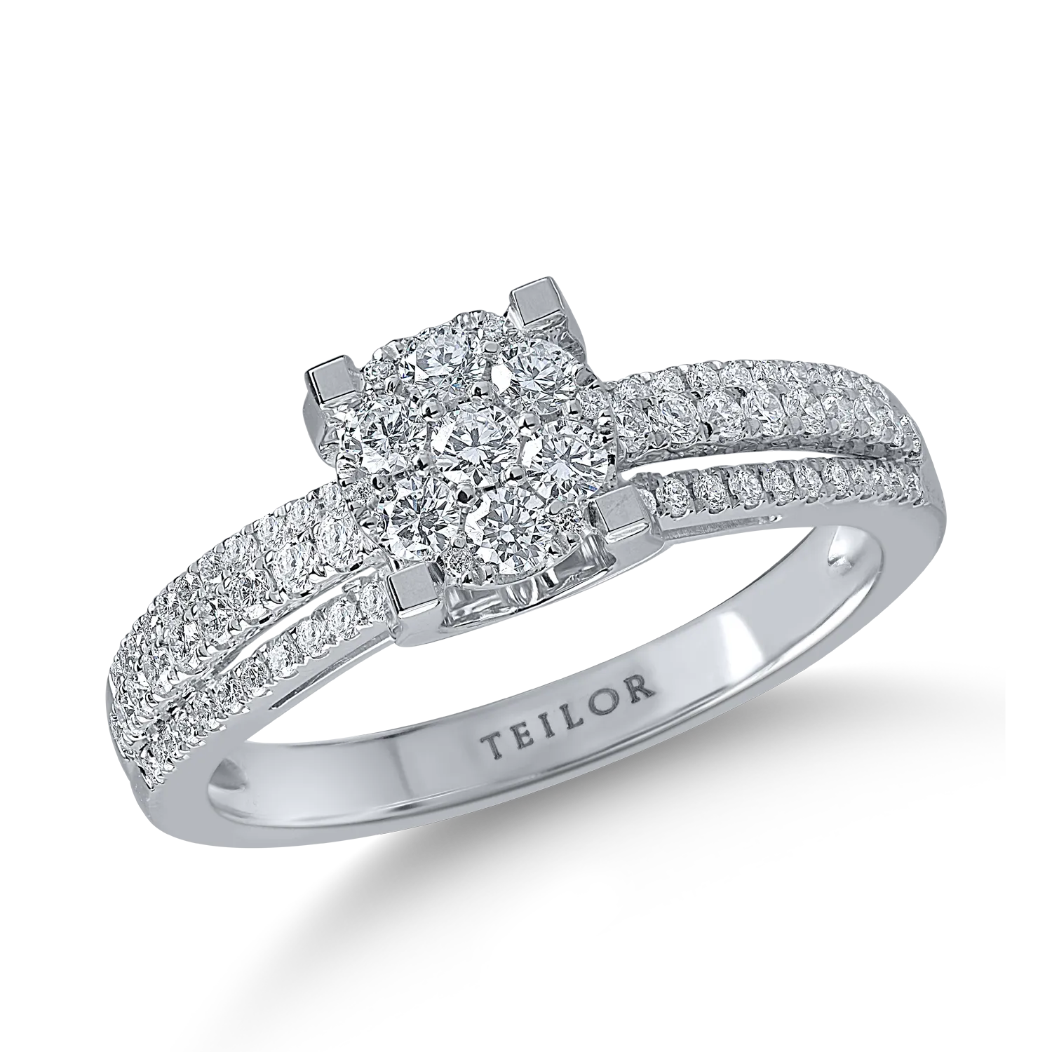 White gold ring with 0.4ct diamonds