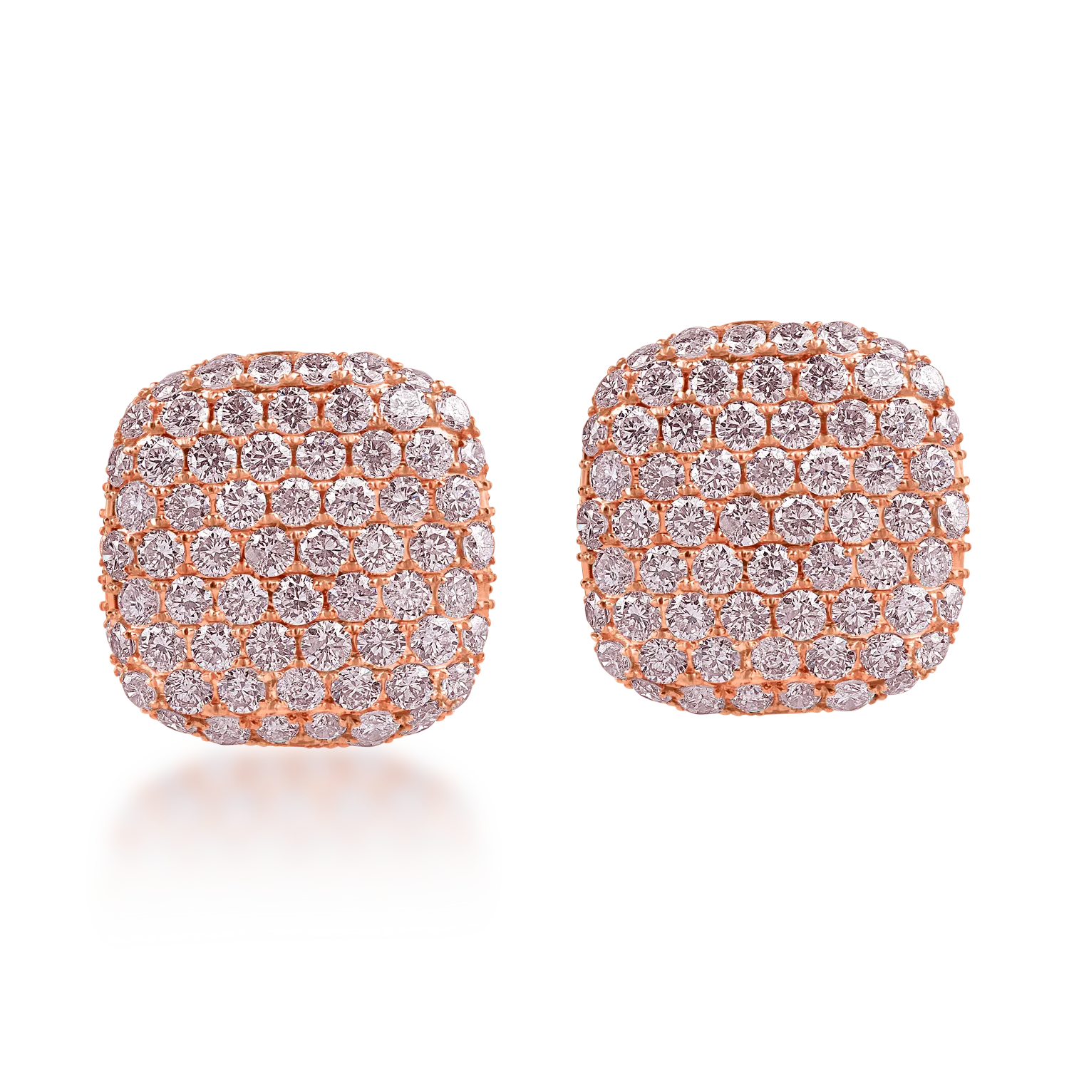 Teilor Cercei din aur roz cu diamante roz de 3.7ct