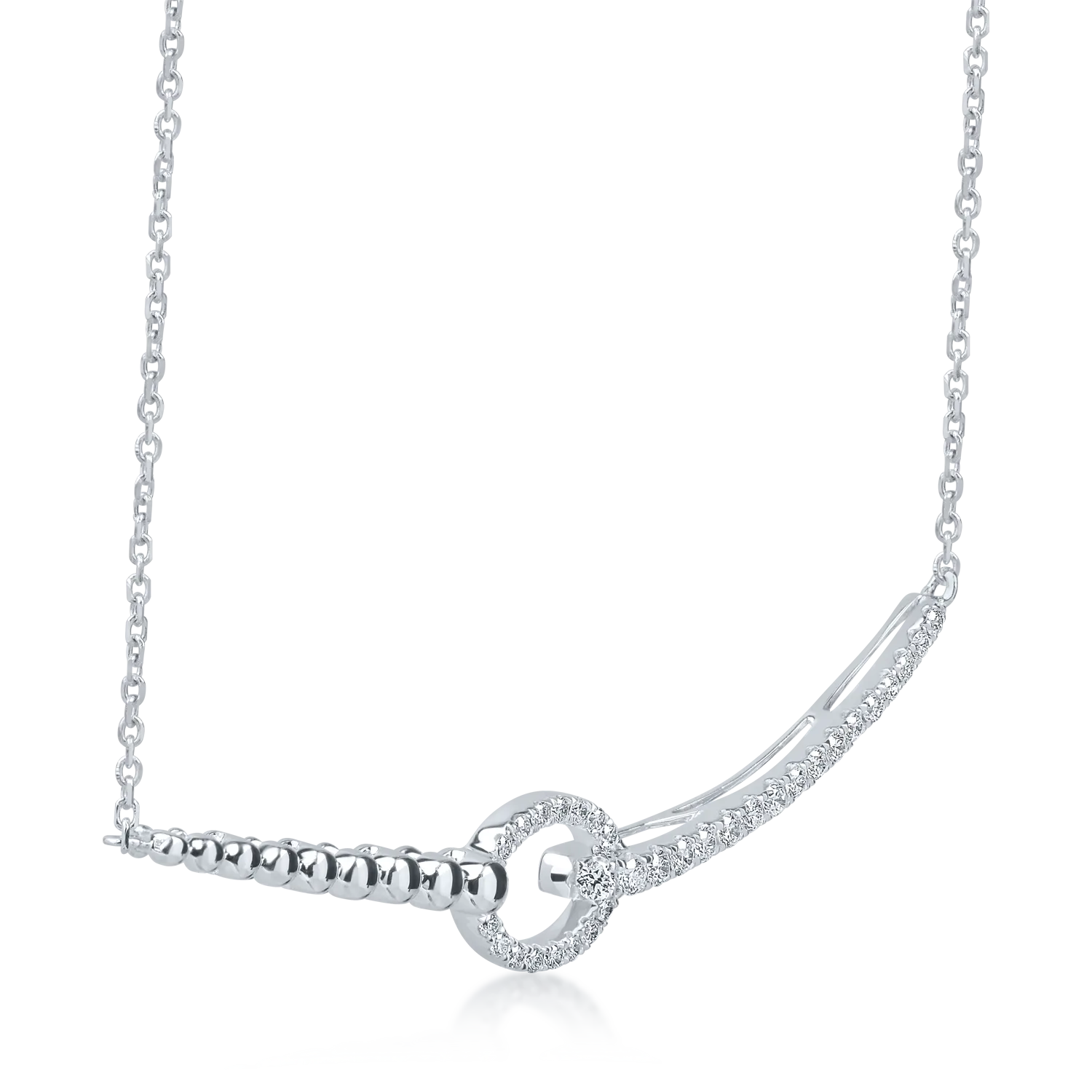 White gold necklace with 0.2ct diamonds