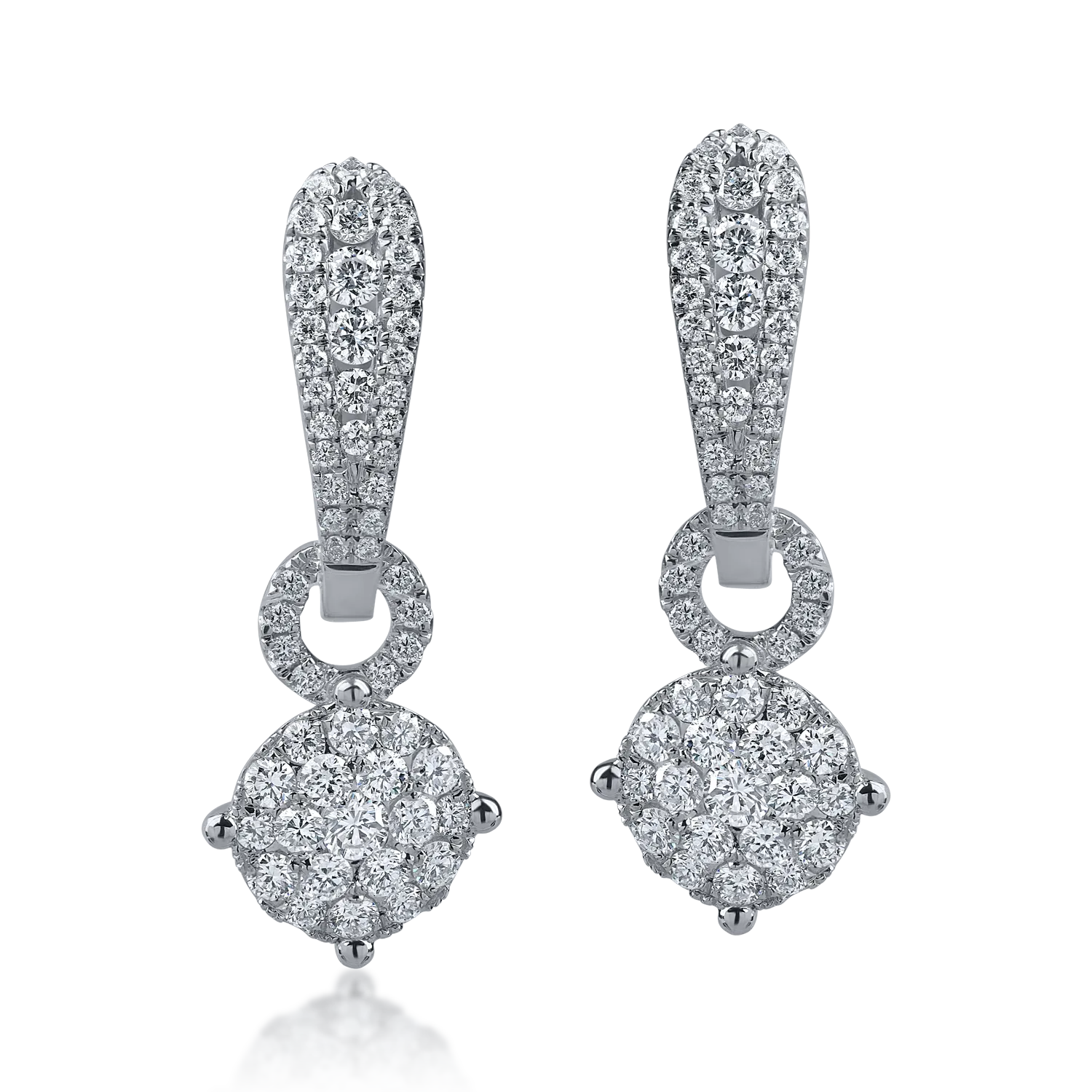 Cercei din aur alb cu diamante de 0.7ct-183008