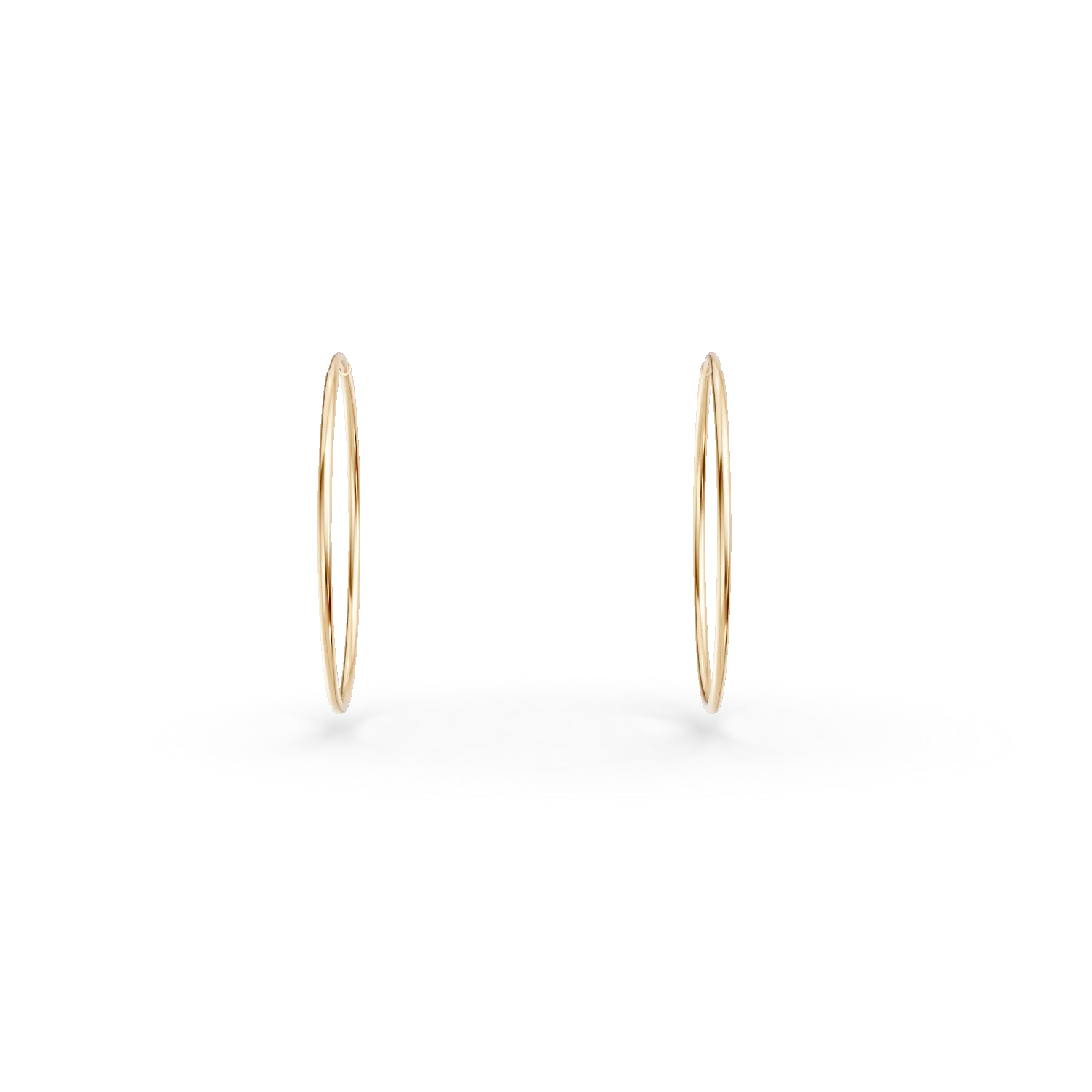 Yellow gold hoop earrings