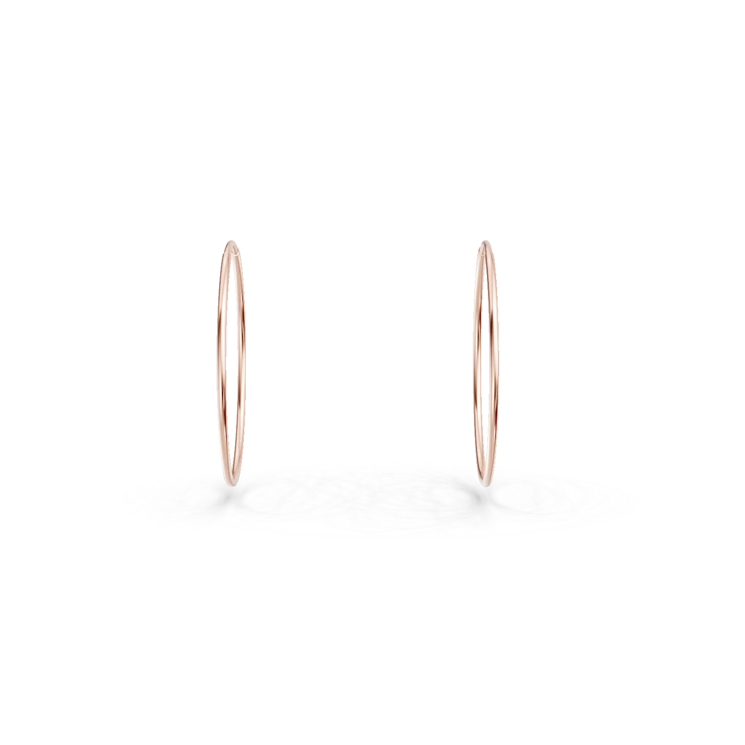 Rose gold hoop earrings