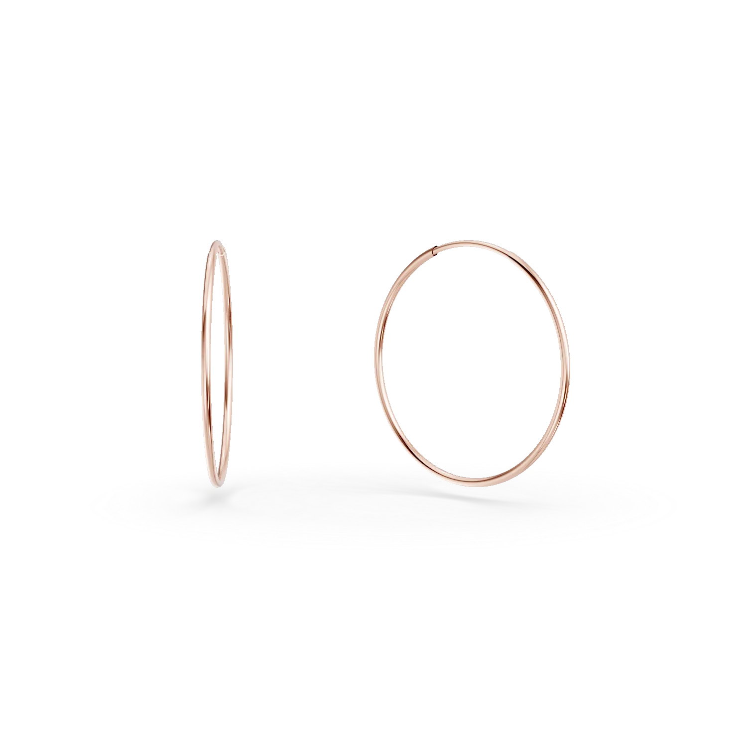 Rose gold hoop earrings