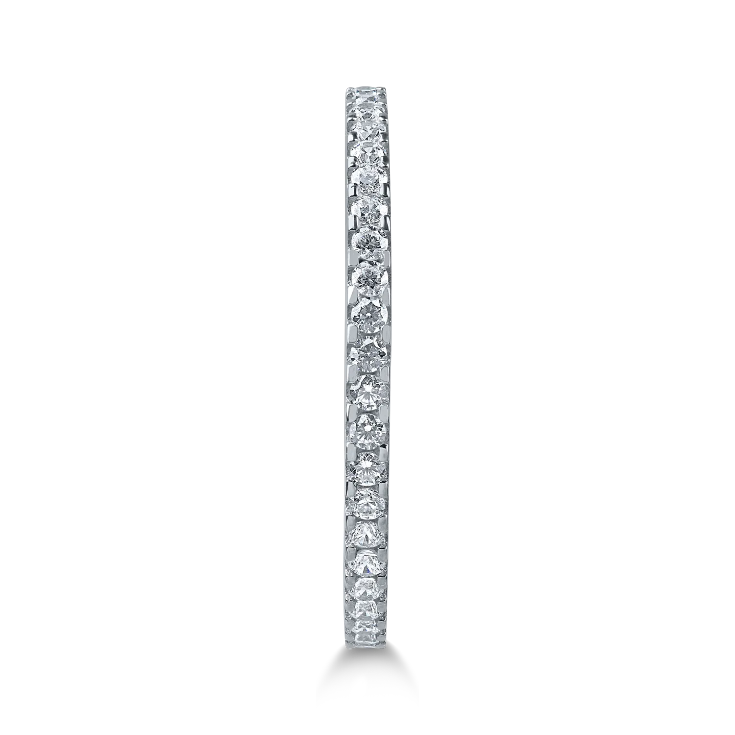 White gold eternity ring with zirconia