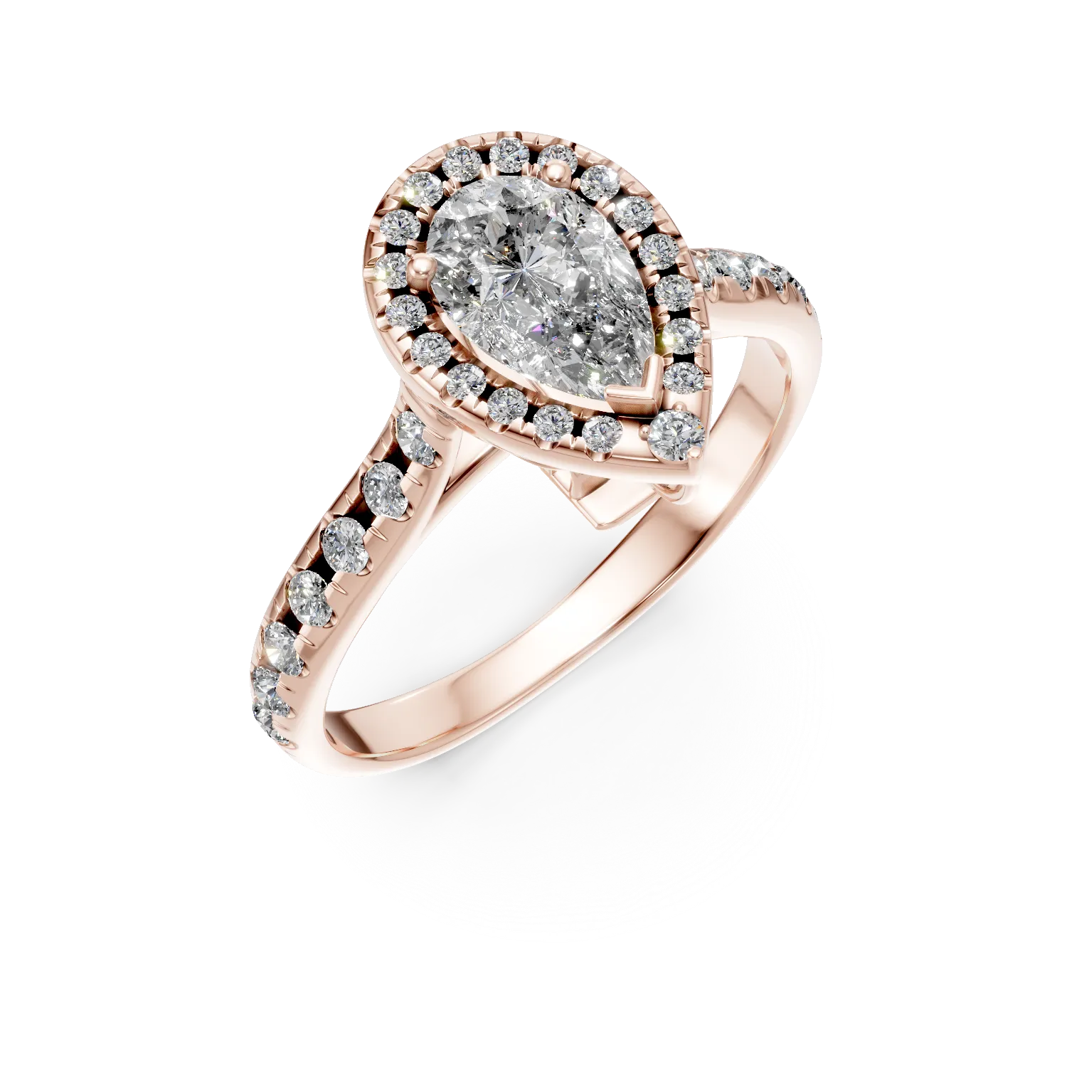 Rose gold engagement ring with 1ct diamonds