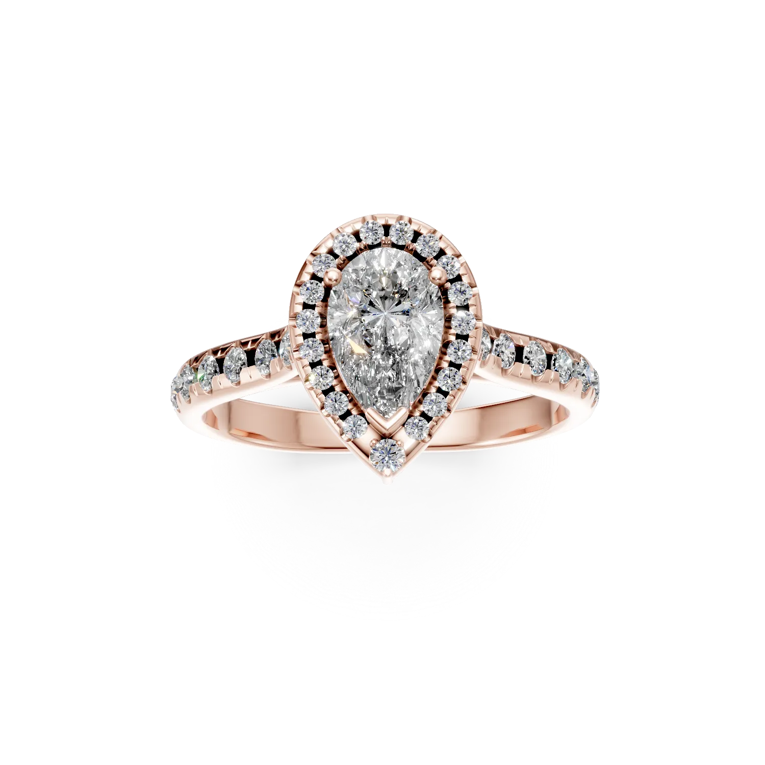 Rose gold engagement ring with 1ct diamonds