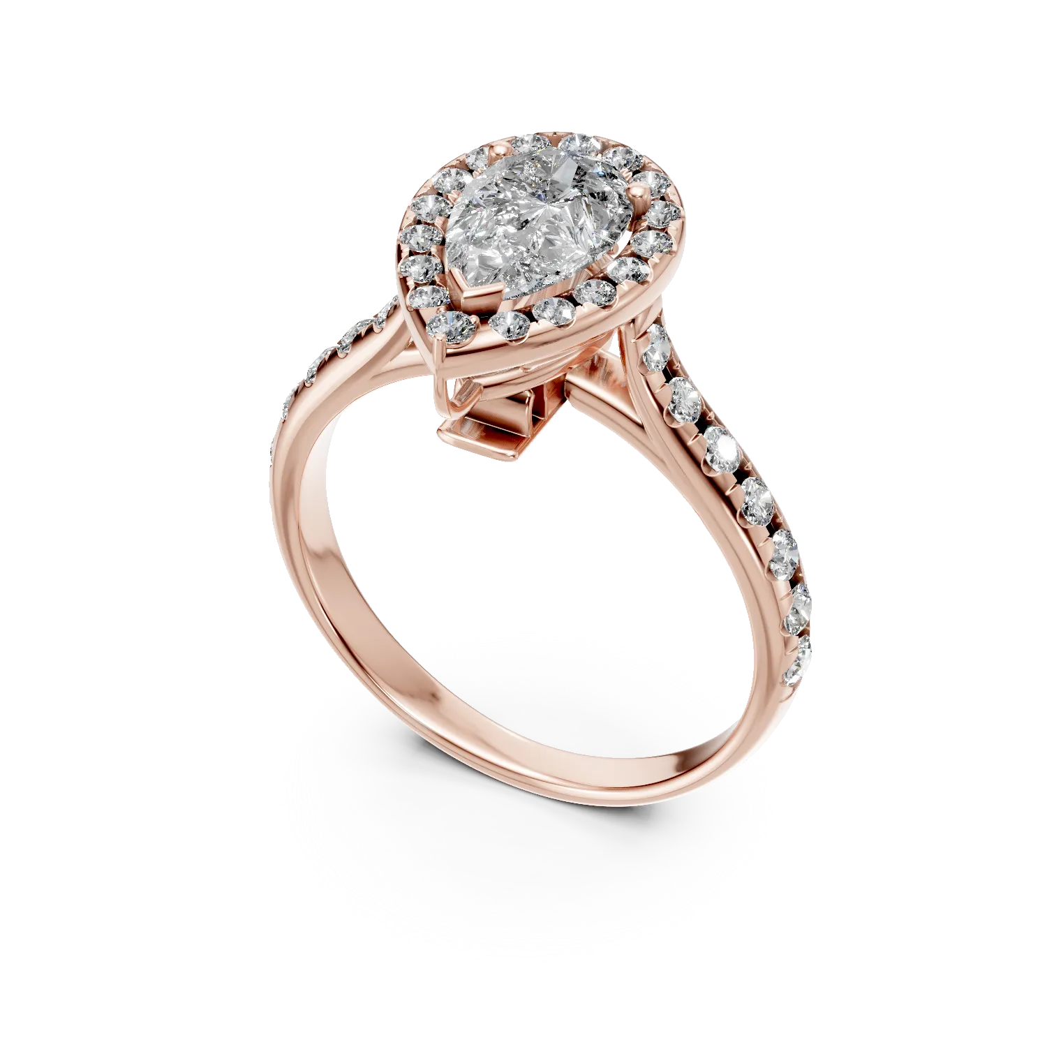 Rose gold engagement ring with 1.2ct diamonds