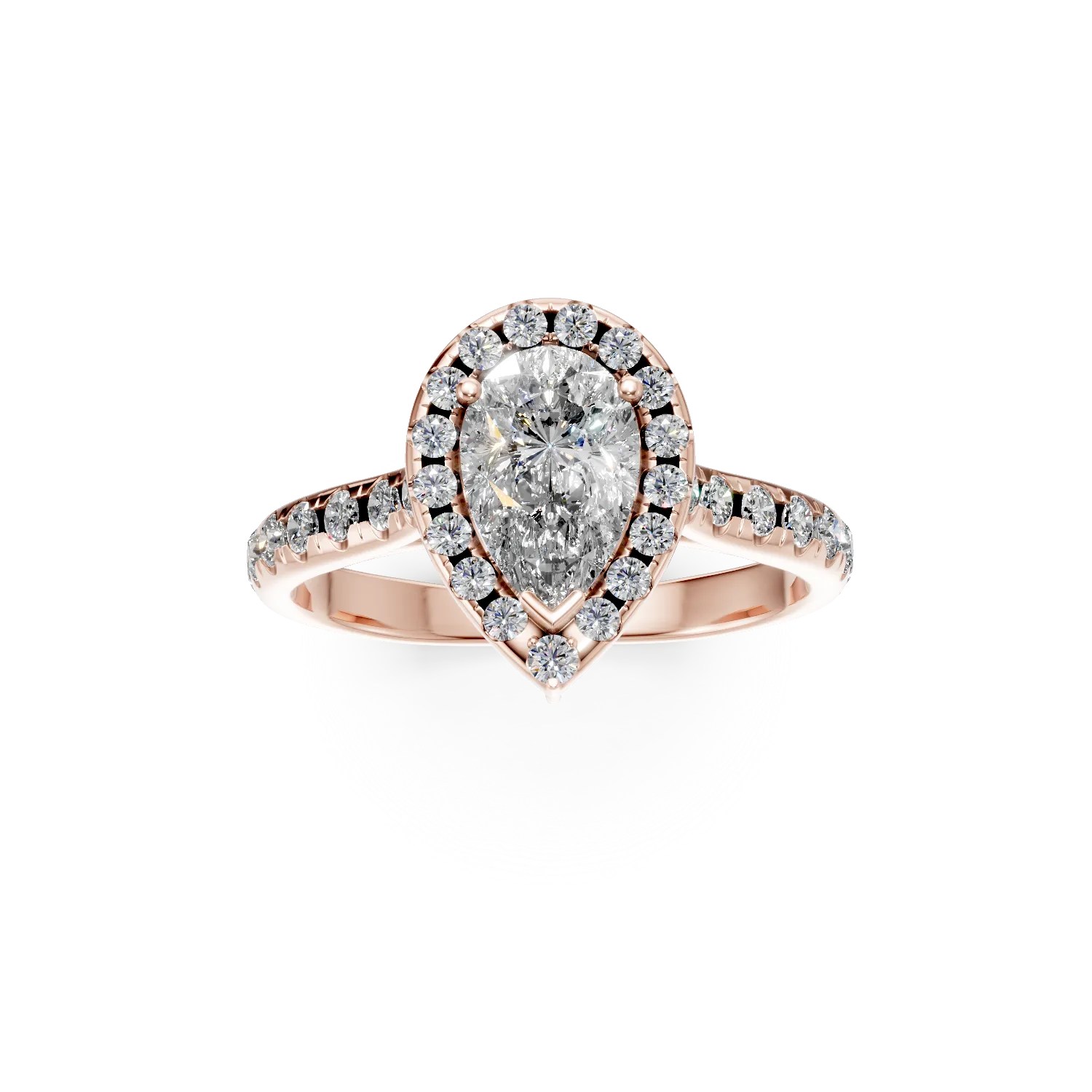 Rose gold engagement ring with 1.2ct diamonds