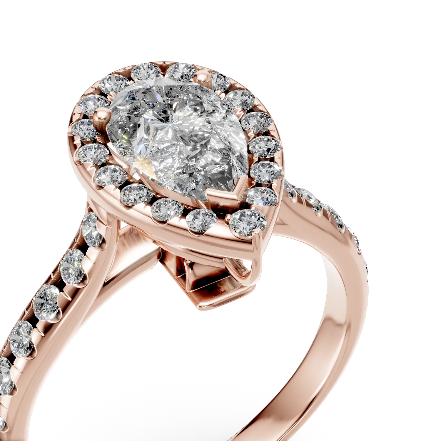 Rose gold engagement ring with 1.2ct diamonds