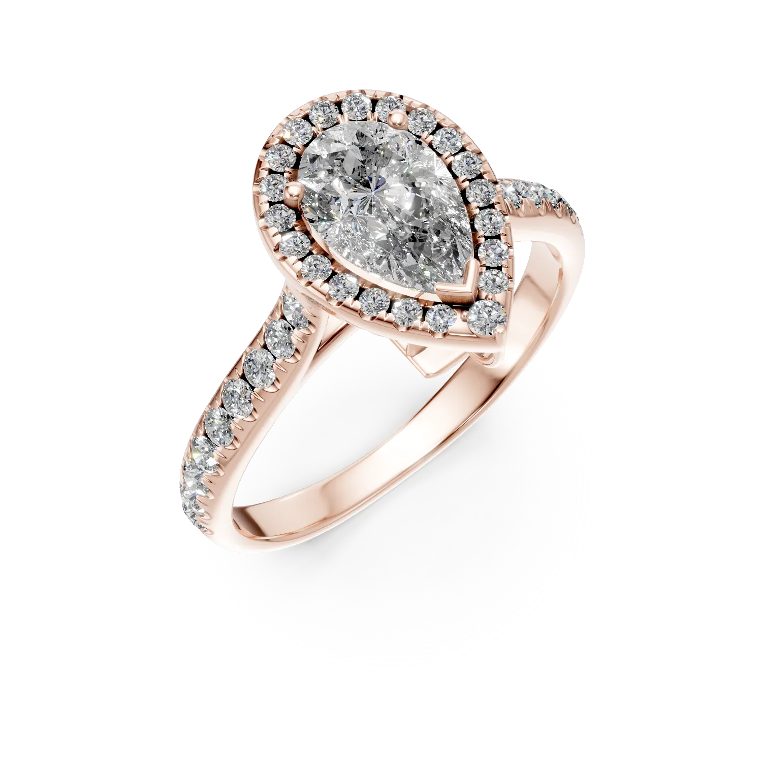 Rose gold engagement ring with 1.3ct diamonds