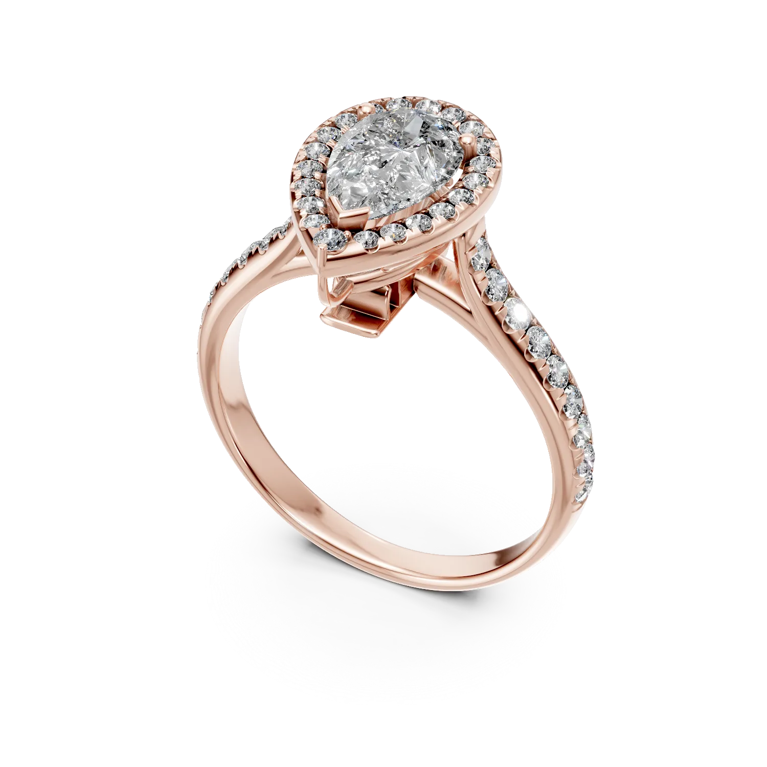 Rose gold engagement ring with 1.3ct diamonds