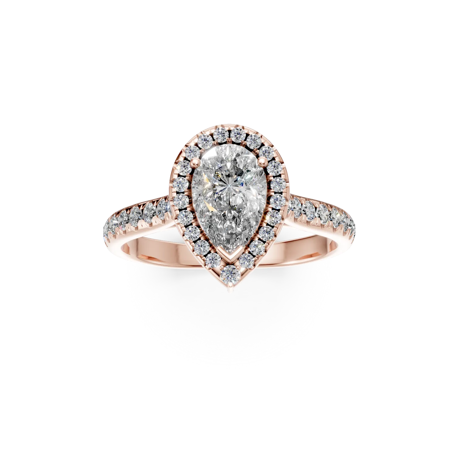 Rose gold engagement ring with 1.3ct diamonds