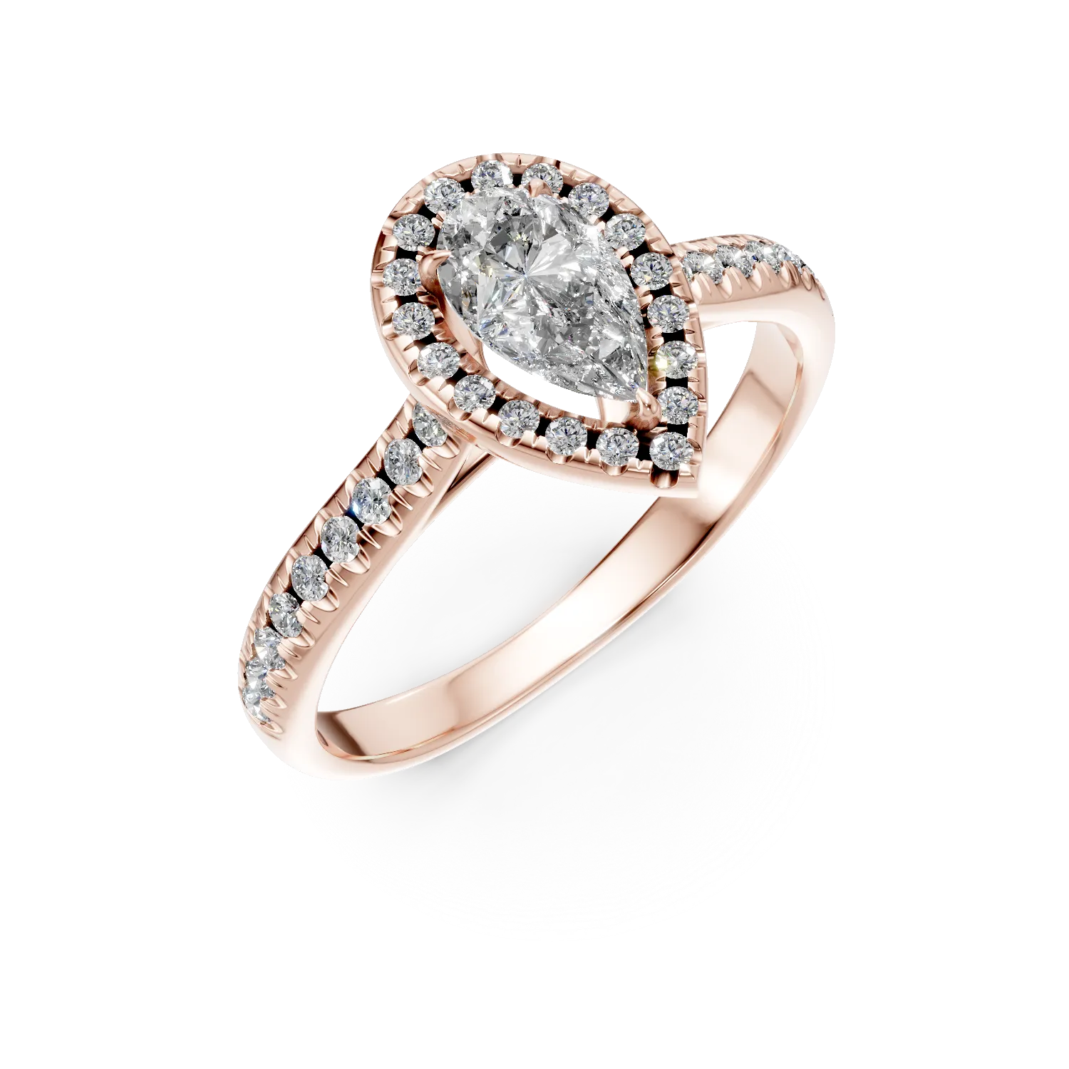 Rose gold engagement ring with 0.8ct diamonds